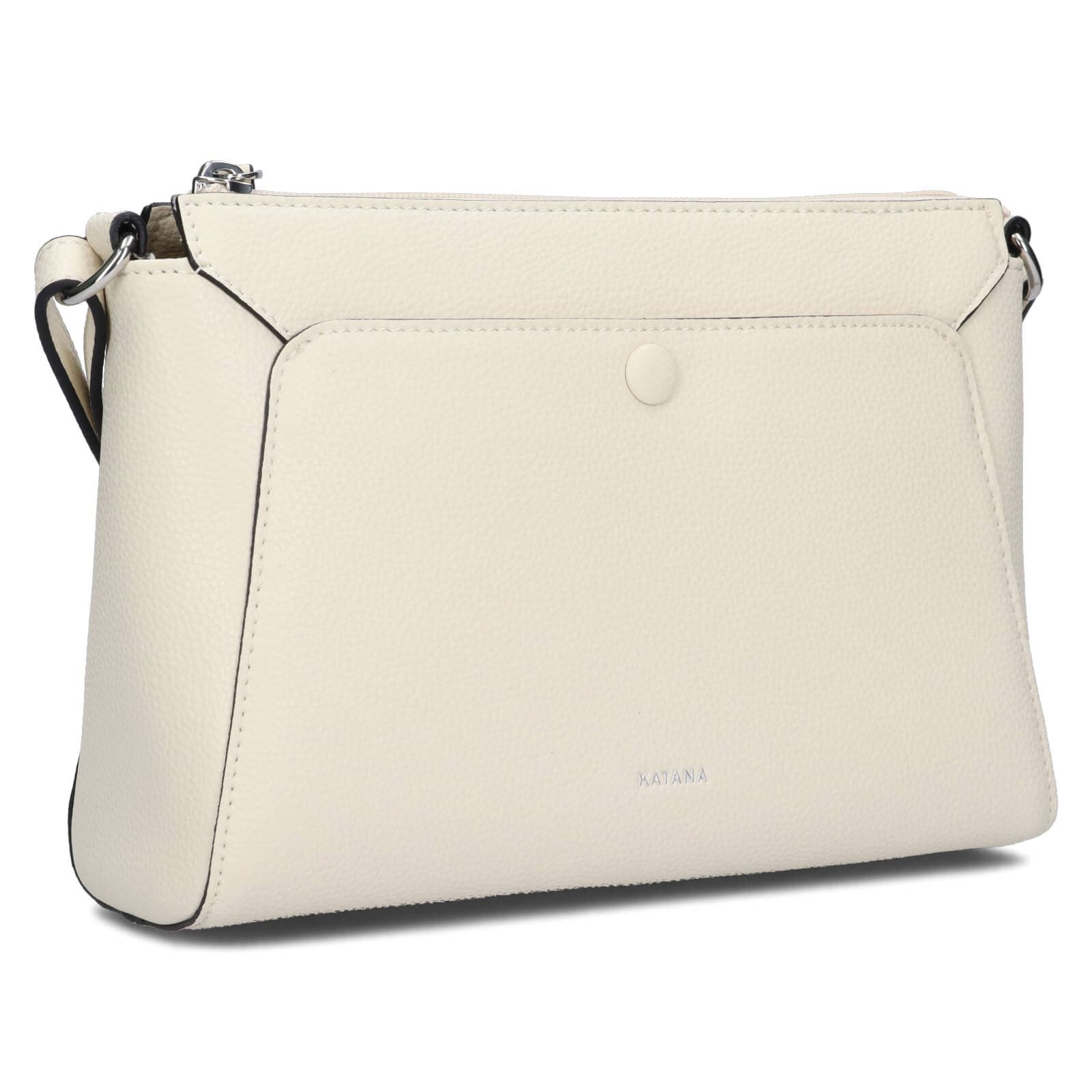 Kožená crossbody kabelka Katana Alizeé, béžová 2