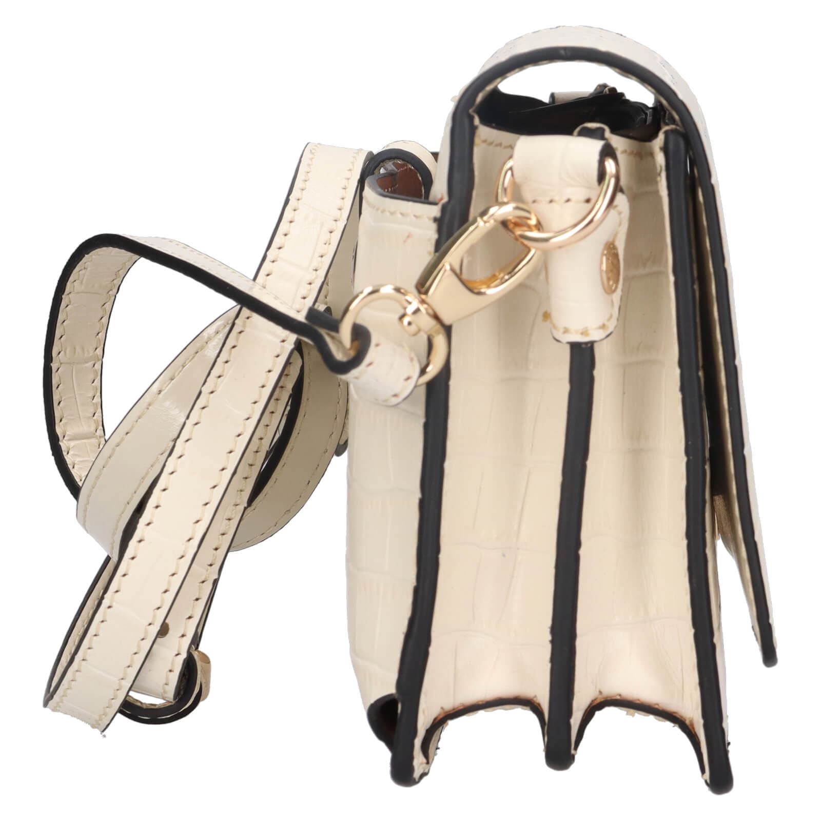 Kožená crossbody kabelka Katana Tinja, krémová 4