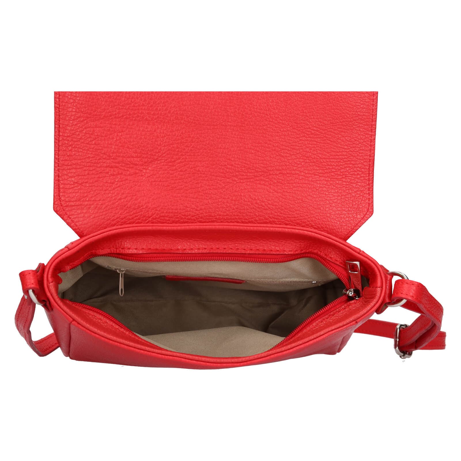 Kožená crossbody kabelka Italia Nikka, červená 5
