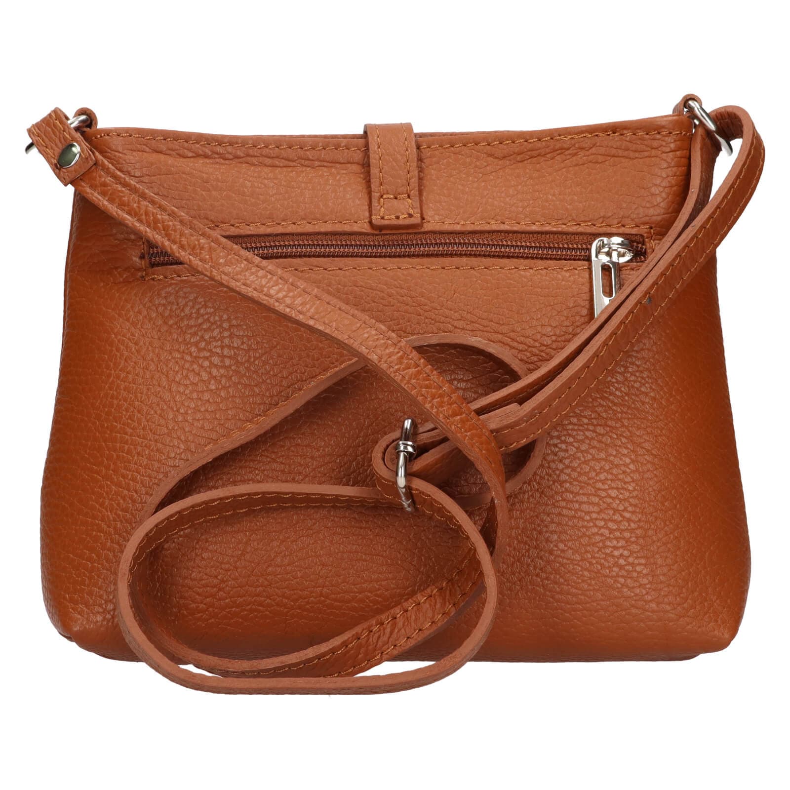 Kožená crossbody kabelka Italia Marlen, hnědá 3