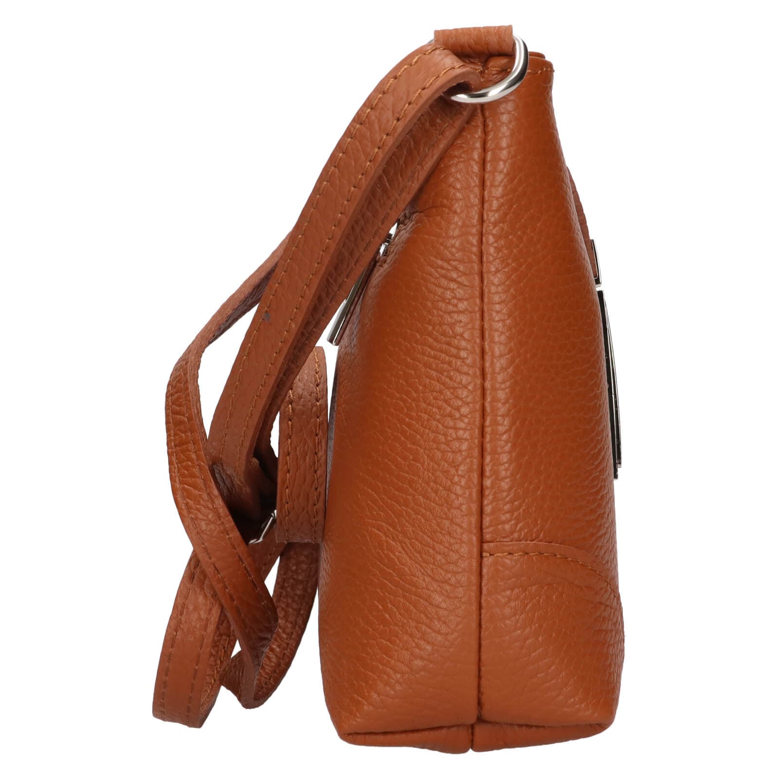Kožená crossbody kabelka Italia Marlen, hnědá 4