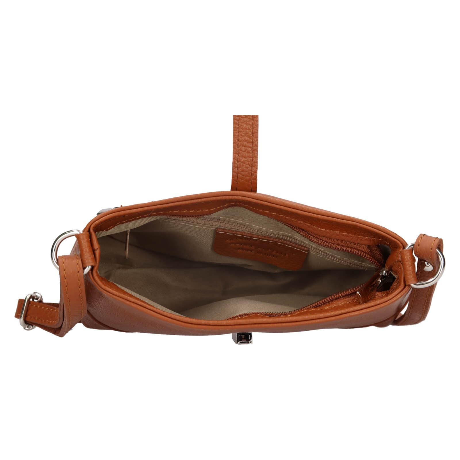 Kožená crossbody kabelka Italia Marlen, hnědá 5