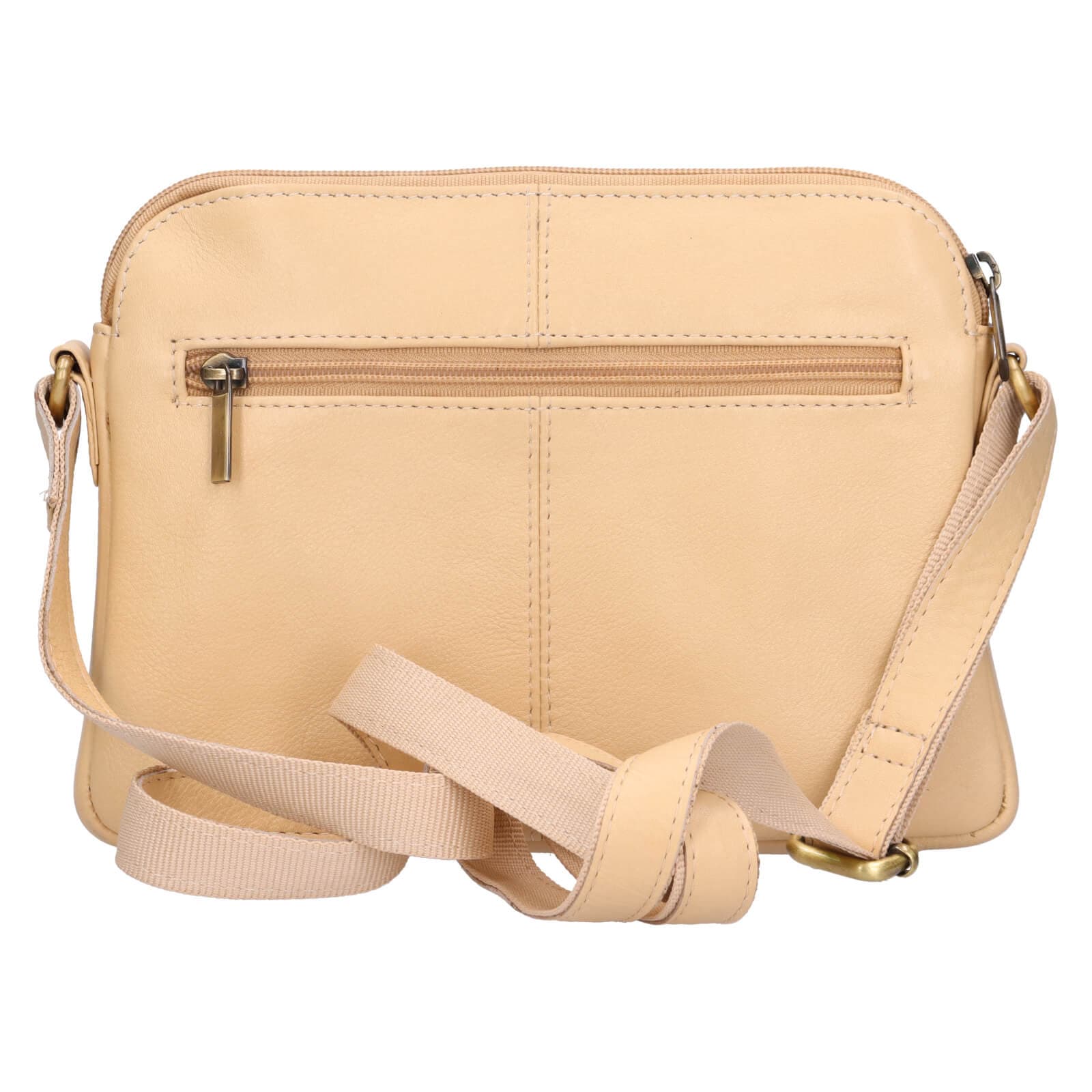Kožená crossbody kabelka SendiDesign Matilda, béžová 3