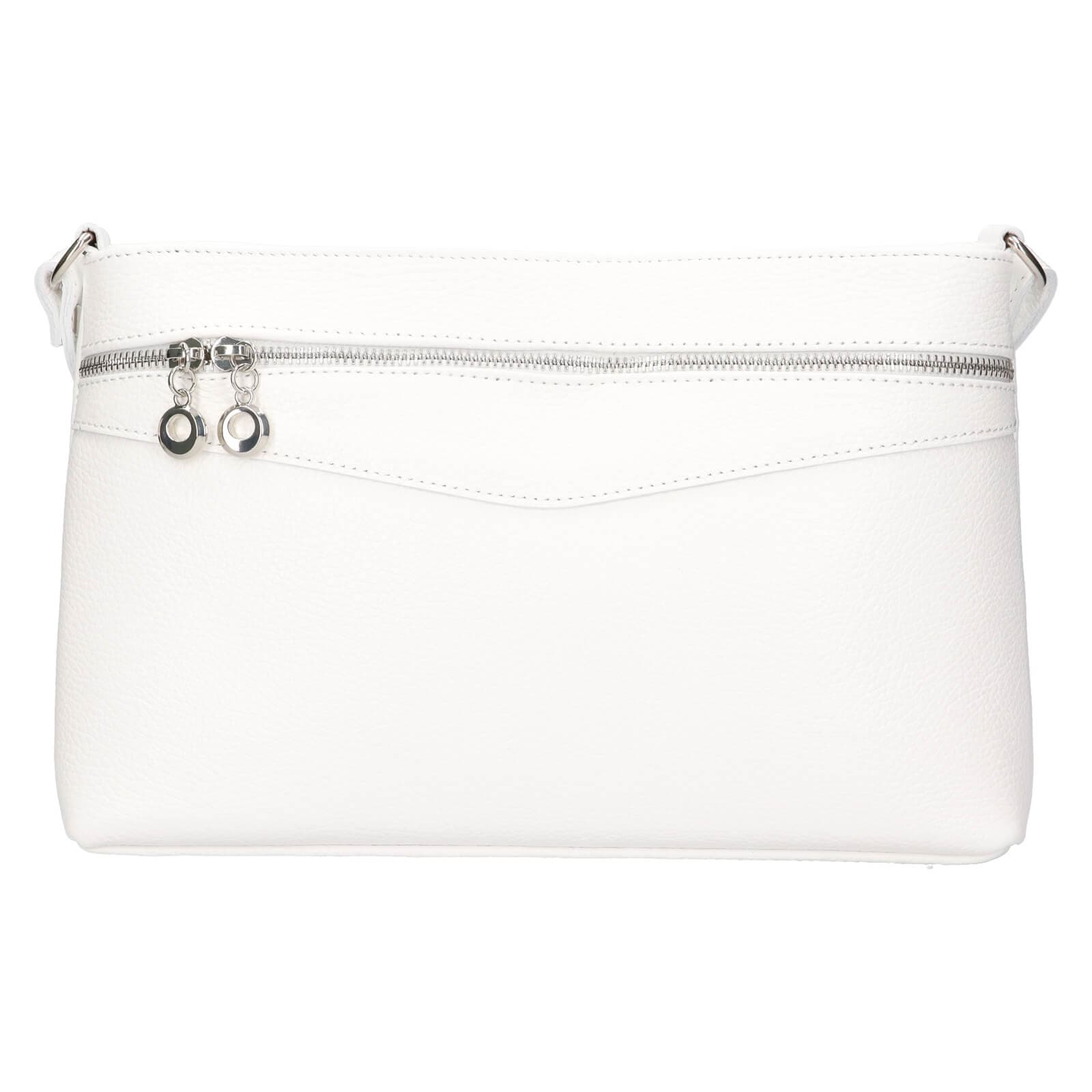 Kožená crossbody kabelka Italia Benea, bílá 2