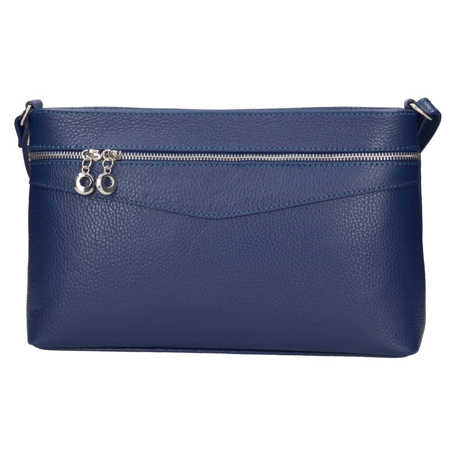 Kožená crossbody kabelka Italia Benea, modrá