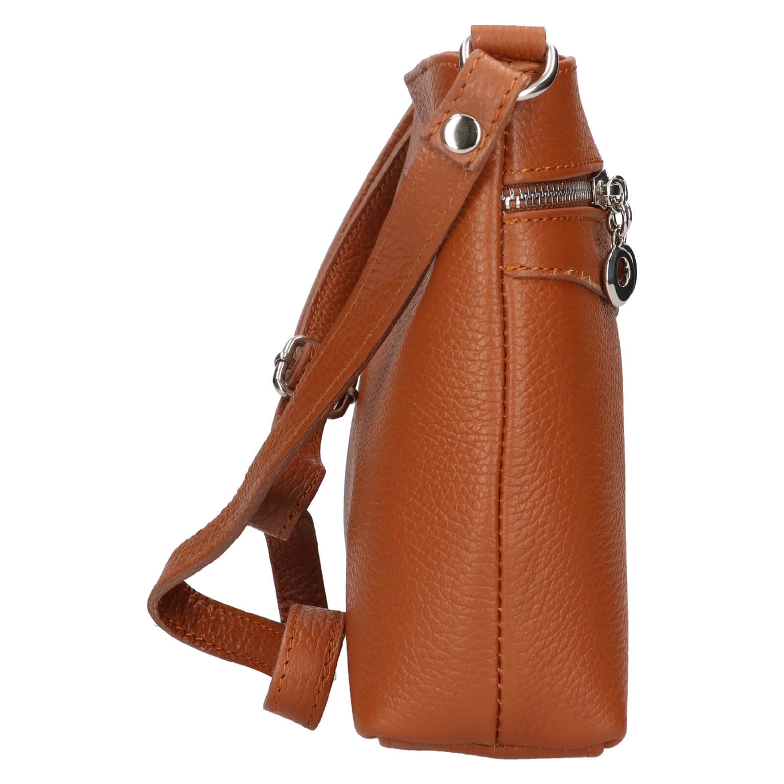 Kožená crossbody kabelka Italia Benea, hnědá 4