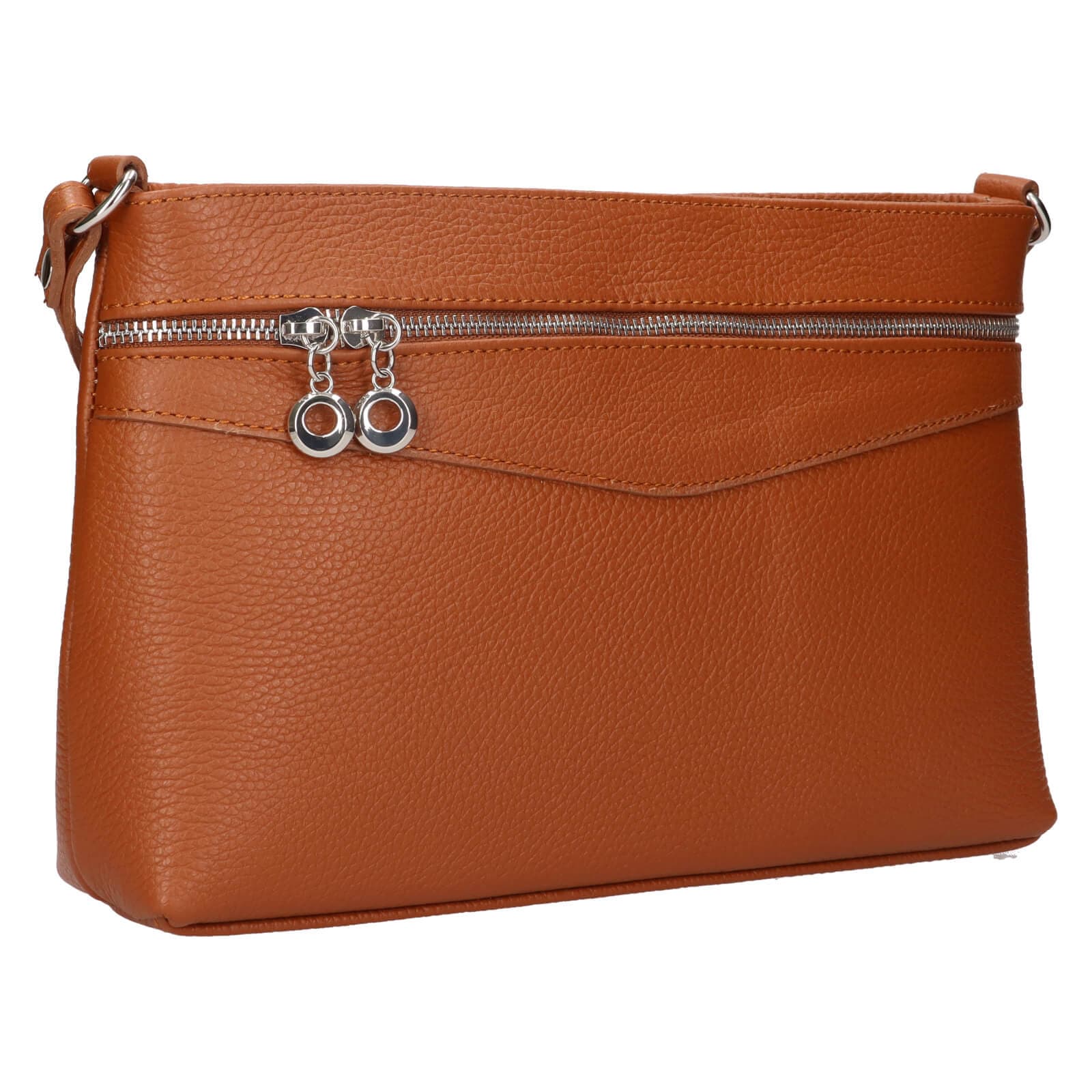 Kožená crossbody kabelka Italia Benea, hnědá 2