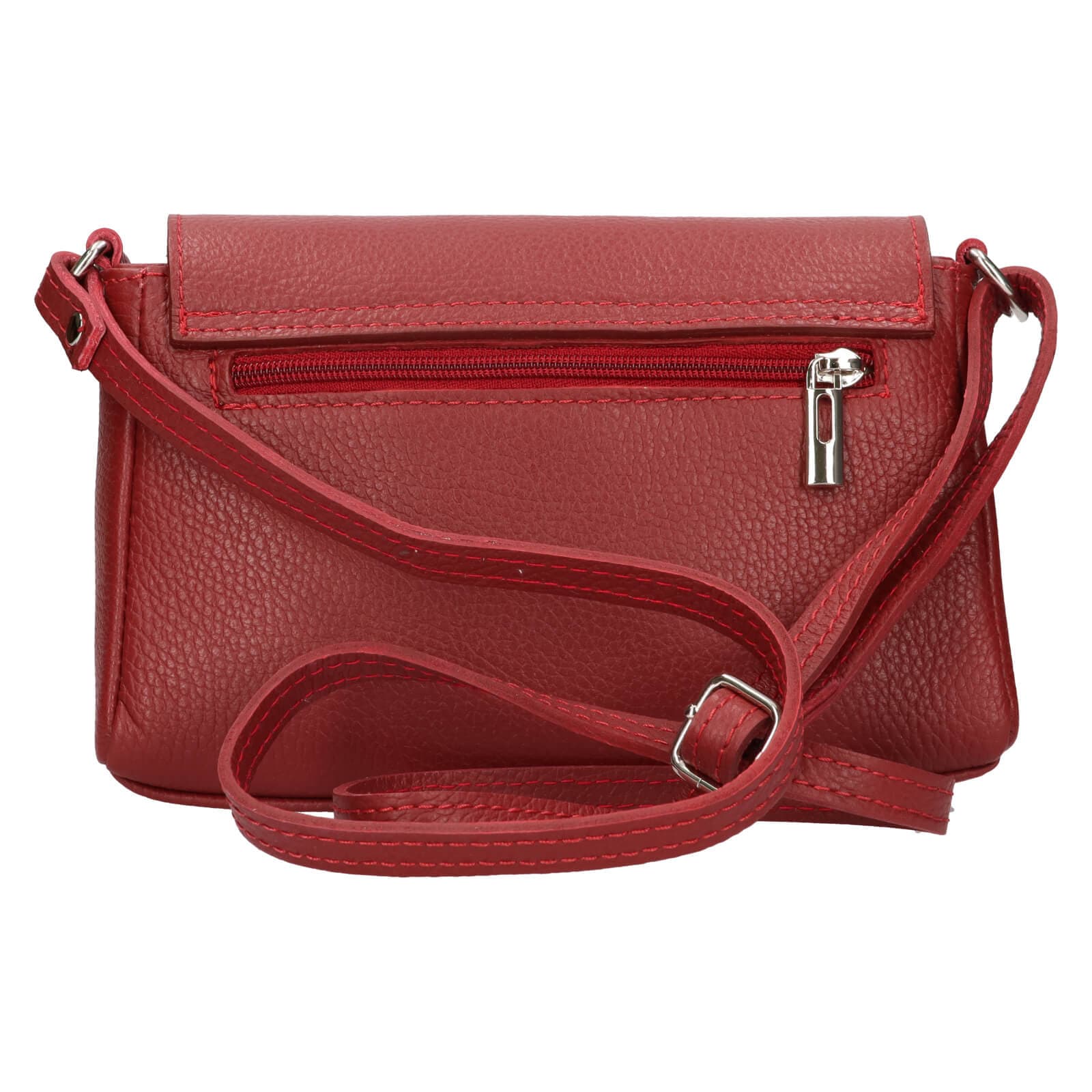 Kožená crossbody kabelka Italia Darina, červená 3