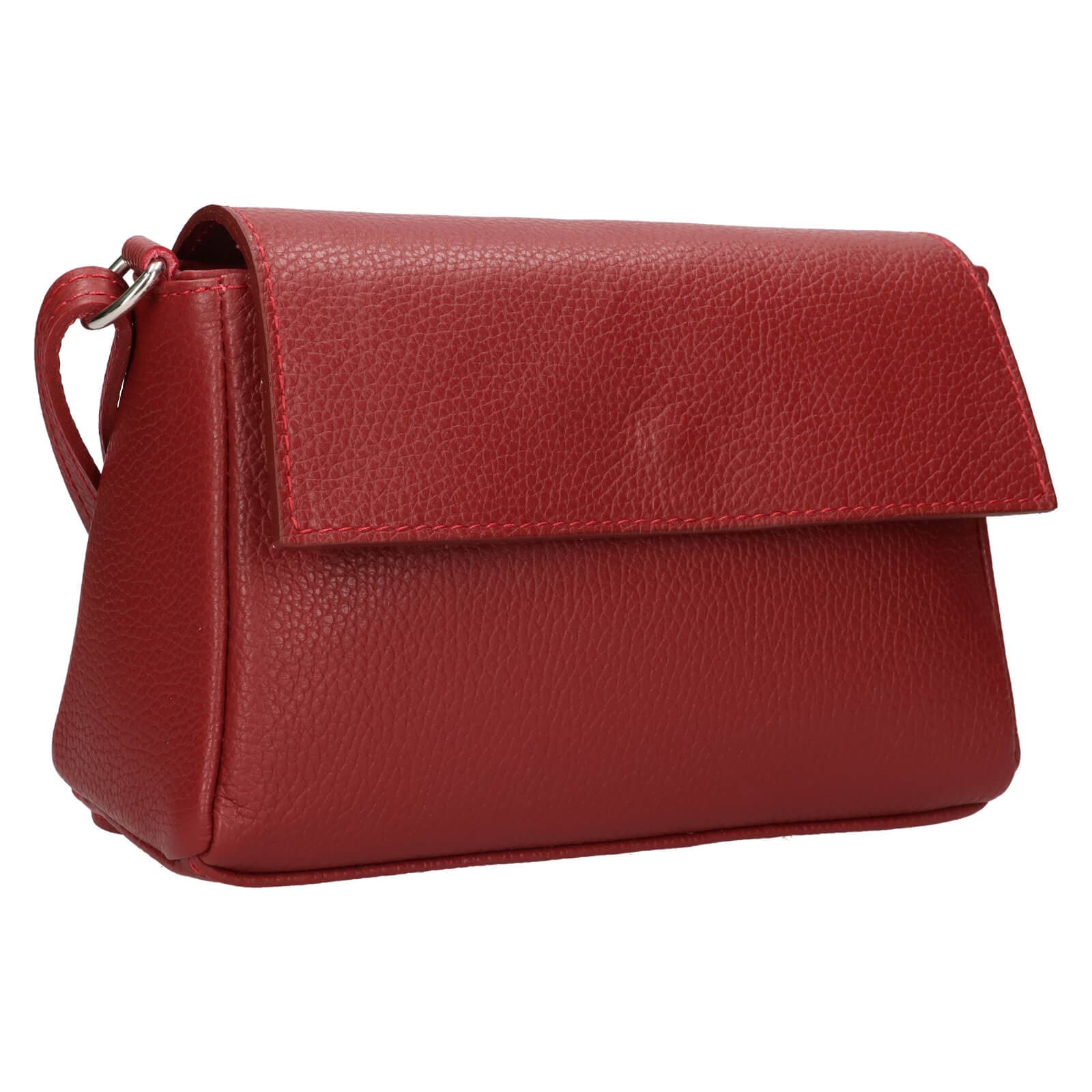 Kožená crossbody kabelka Italia Darina, červená 2