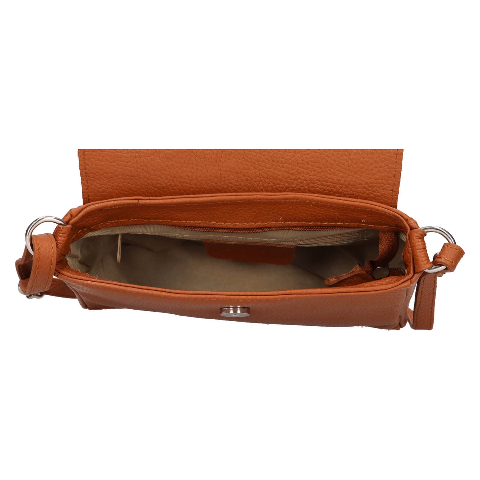 Kožená crossbody kabelka Italia Darina, hnědá 5