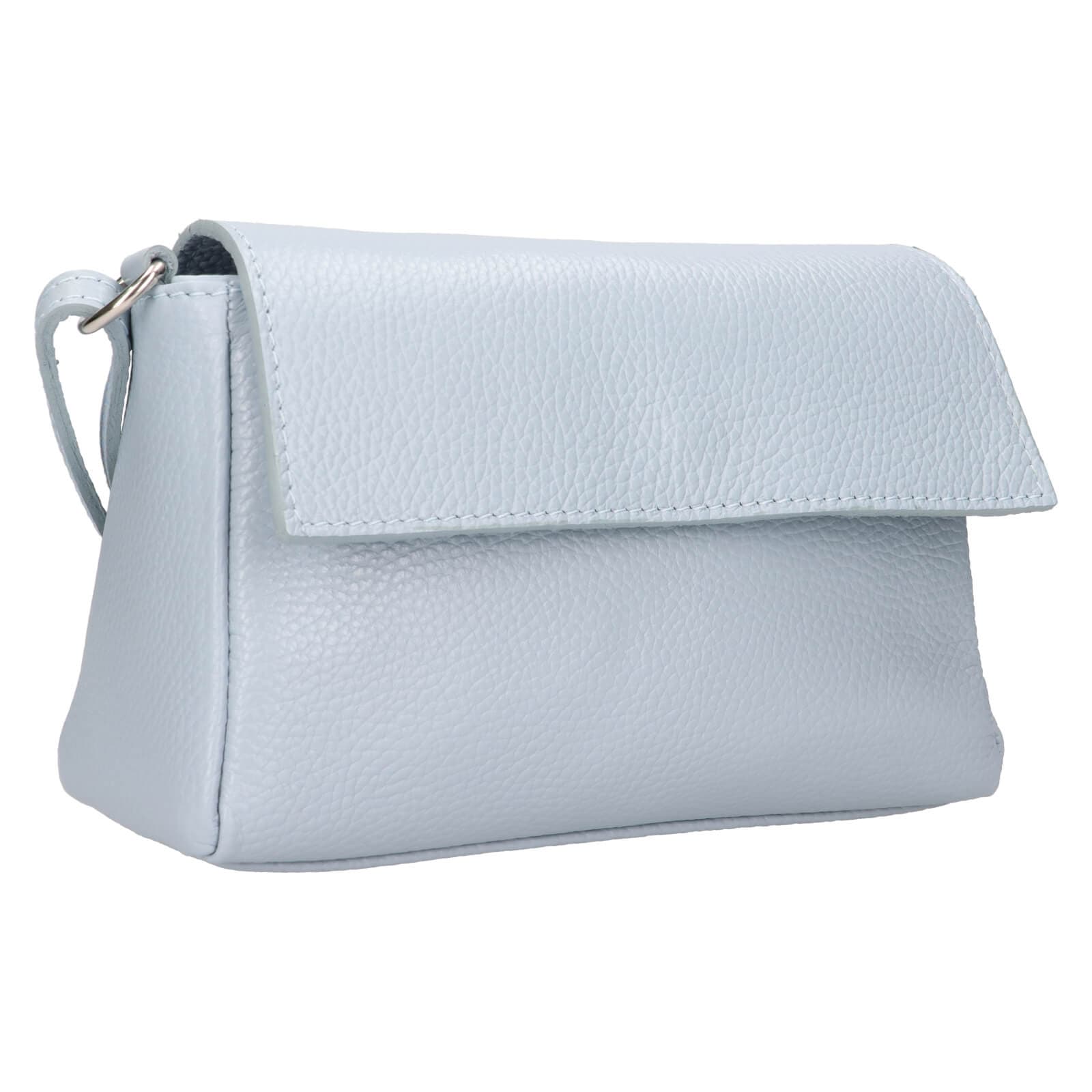 Kožená crossbody kabelka Italia Darina, modrá 2