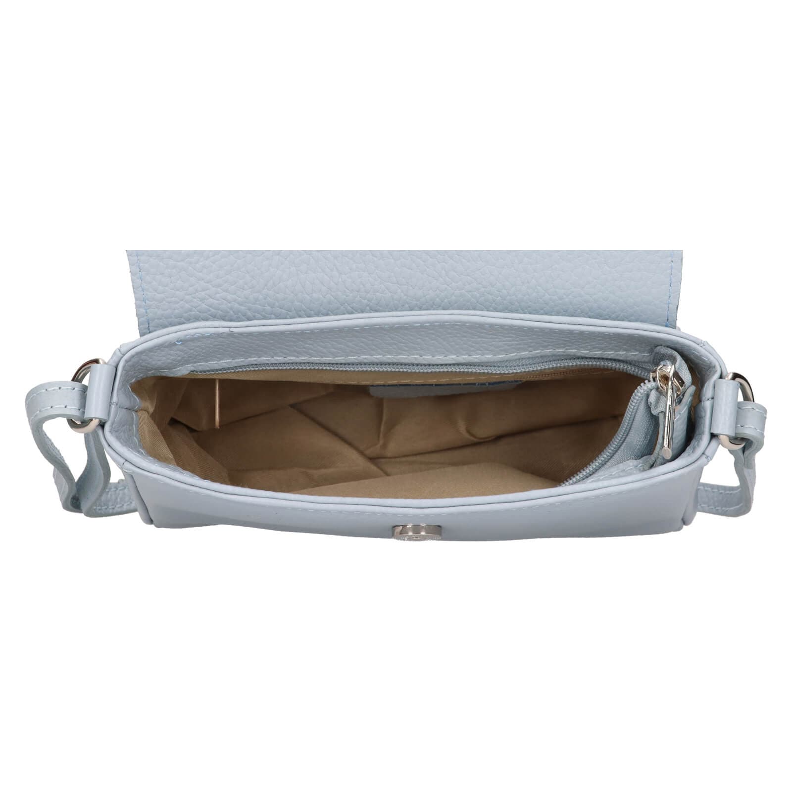 Kožená crossbody kabelka Italia Darina, modrá 5
