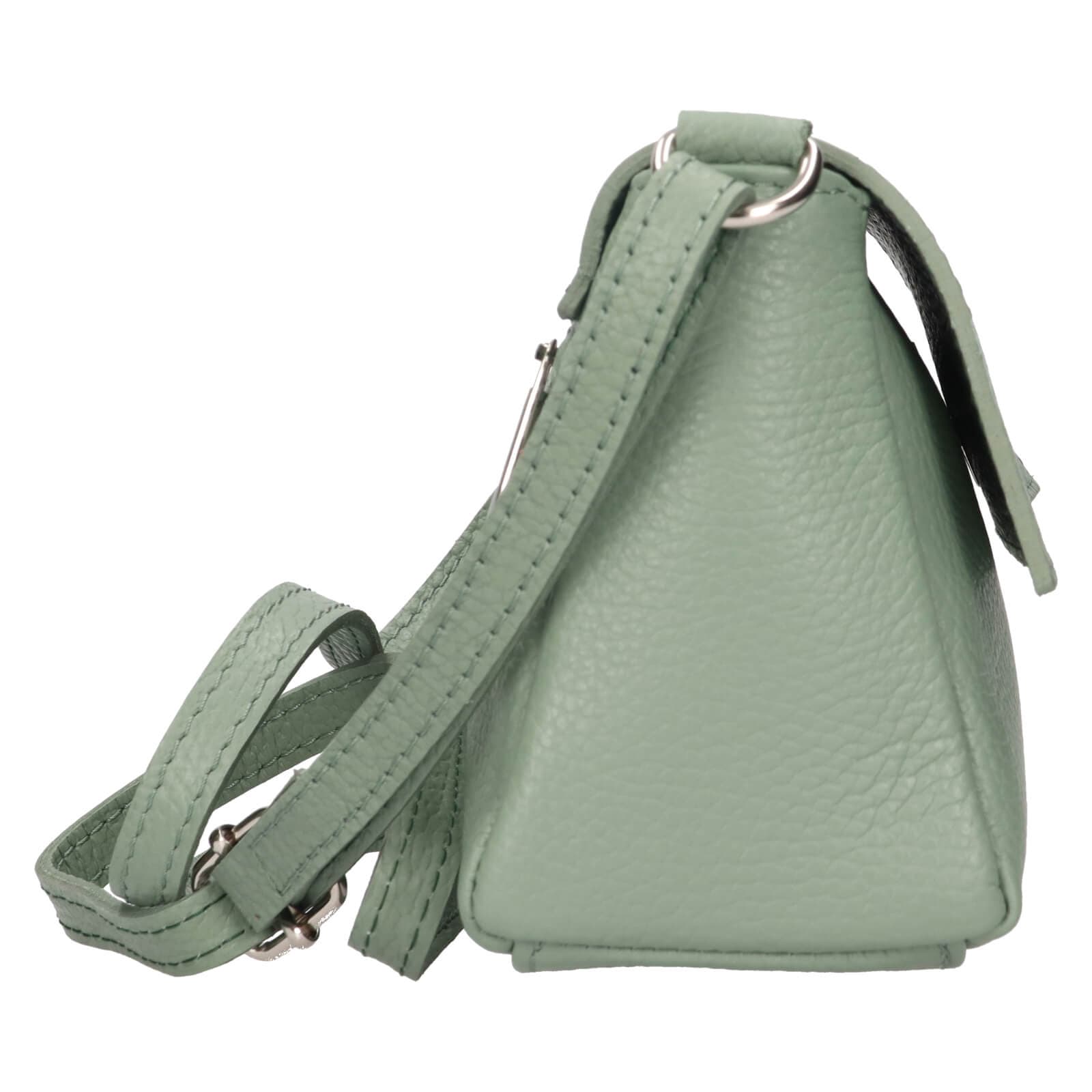 Kožená crossbody kabelka Italia Darina, zelená 4
