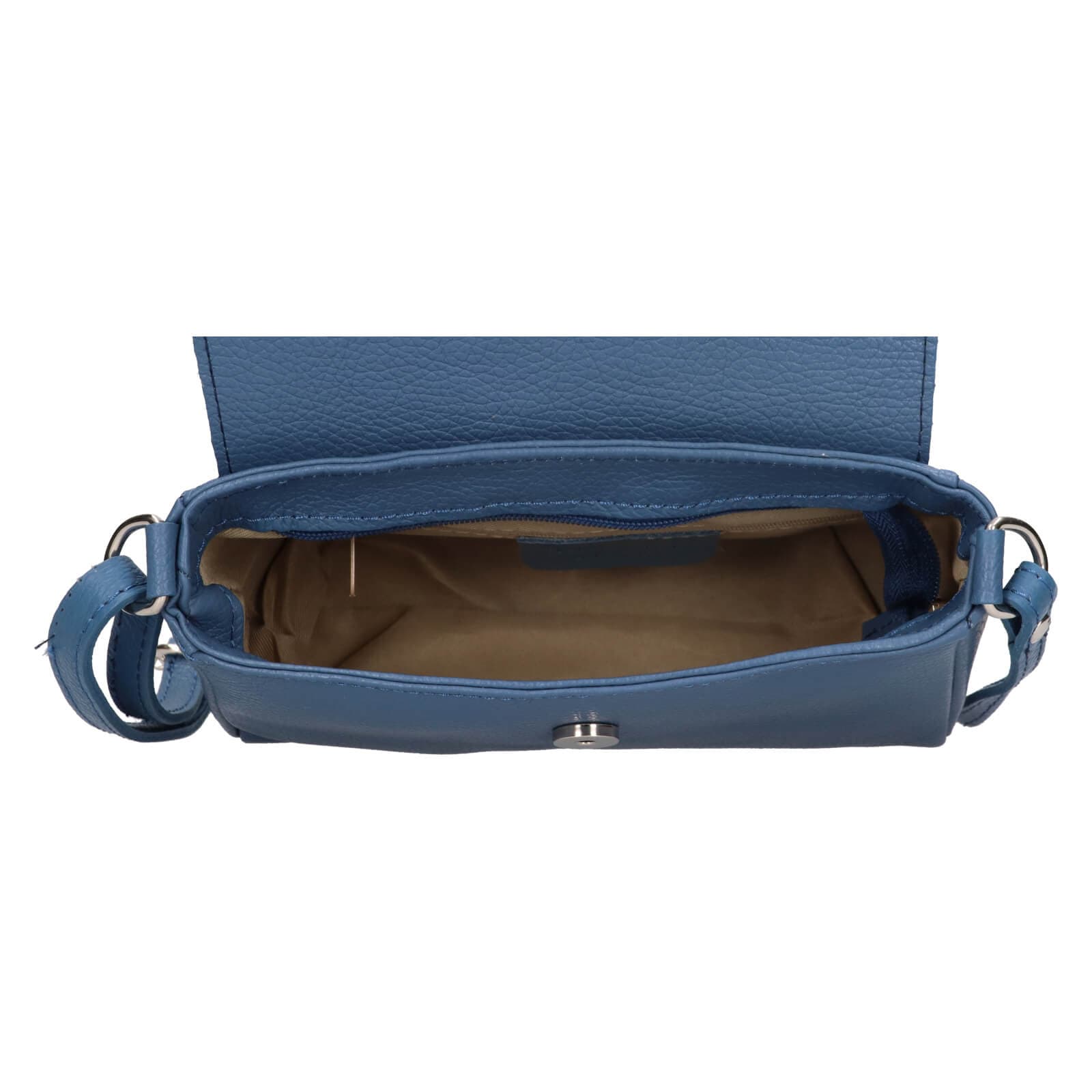 Kožená crossbody kabelka Italia Darina, modrá 5