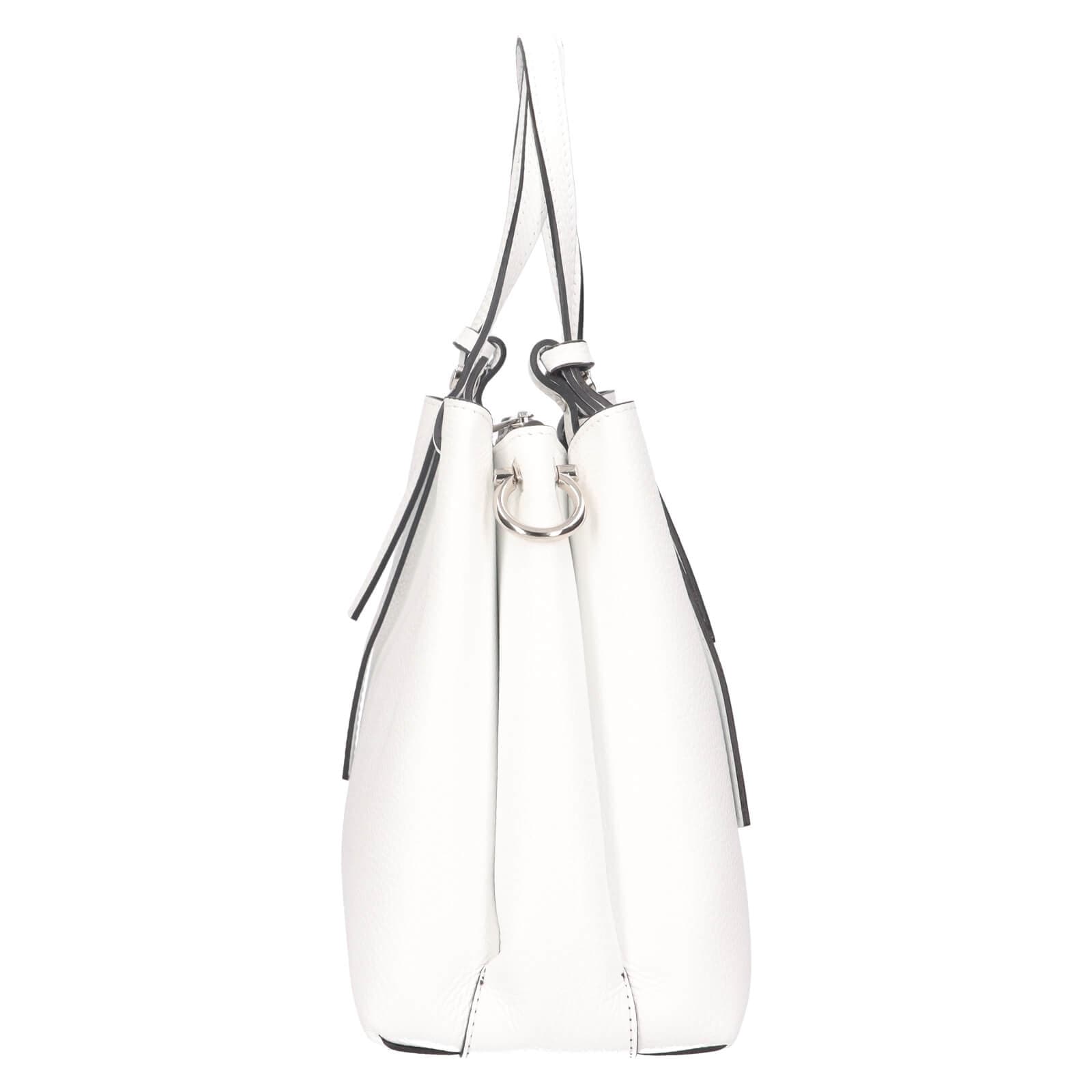 Kožená kabelka Italia Gabby, bílá 4