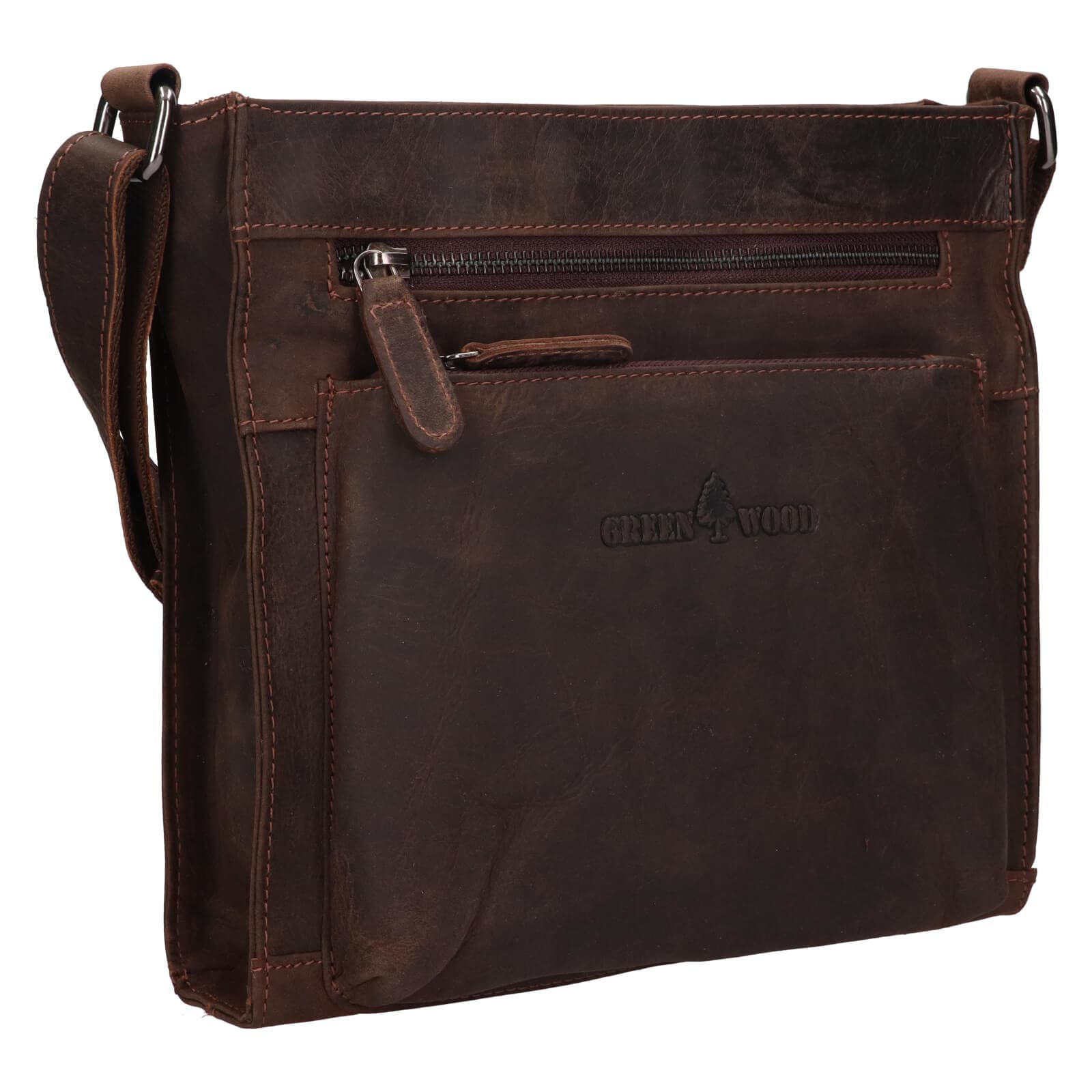 Kožená crossbody kabelka Greenwood Stefani, hnědá 2