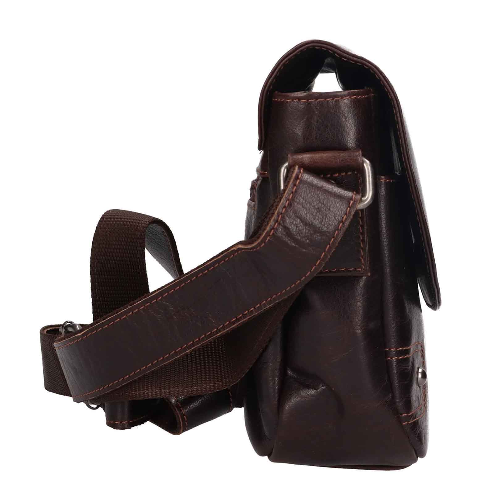 Kožená crossbody kabelka Greenwood Nora, hnědá 4
