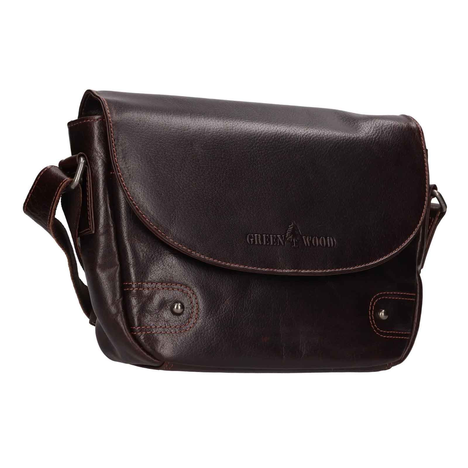 Kožená crossbody kabelka Greenwood Nora, hnědá 2
