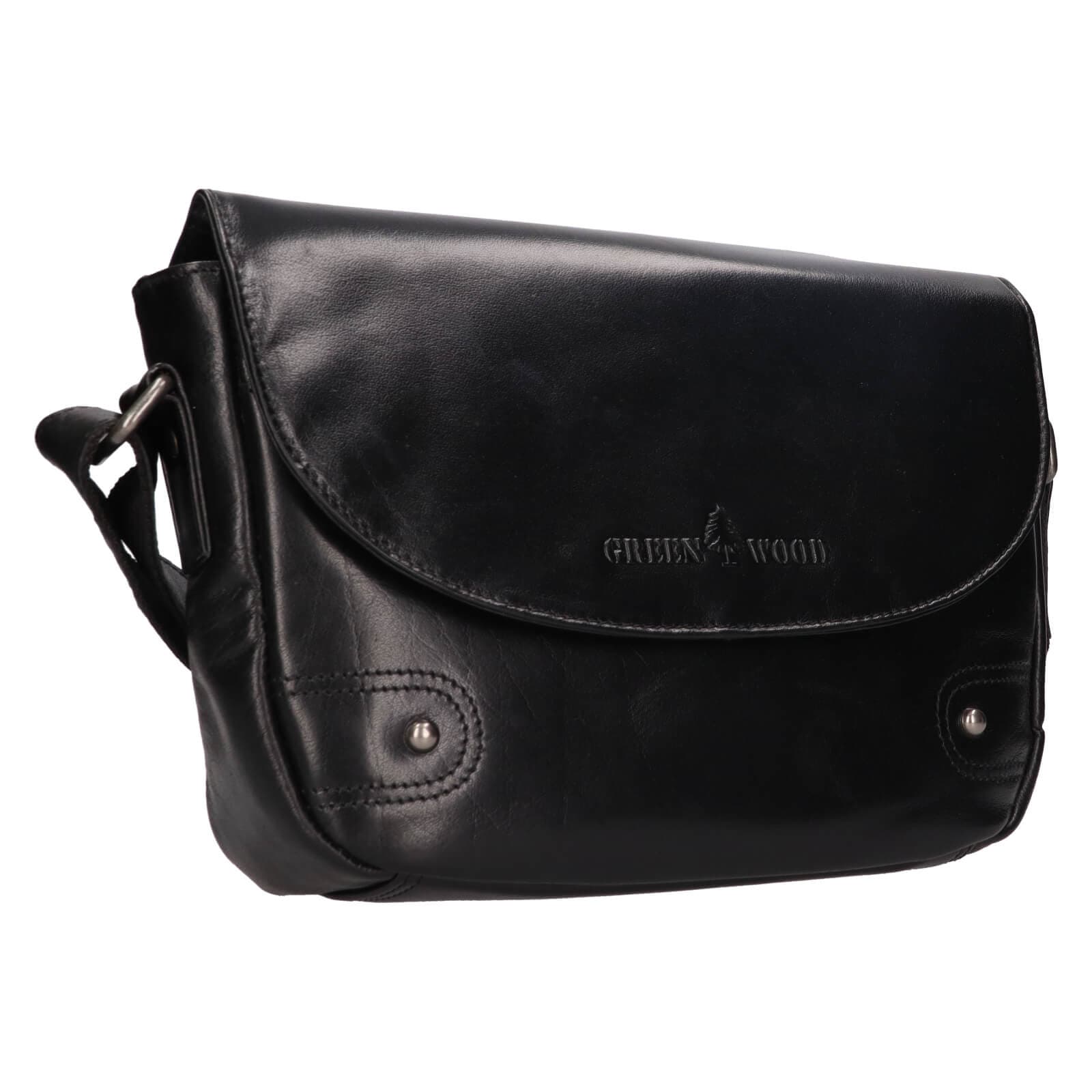 Kožená crossbody kabelka Greenwood Nora, černá 2