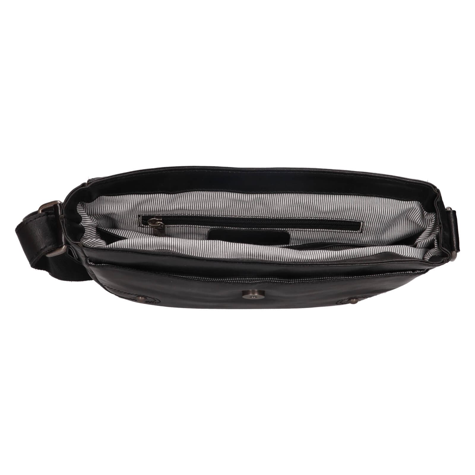 Kožená crossbody kabelka Greenwood Nora, černá 6