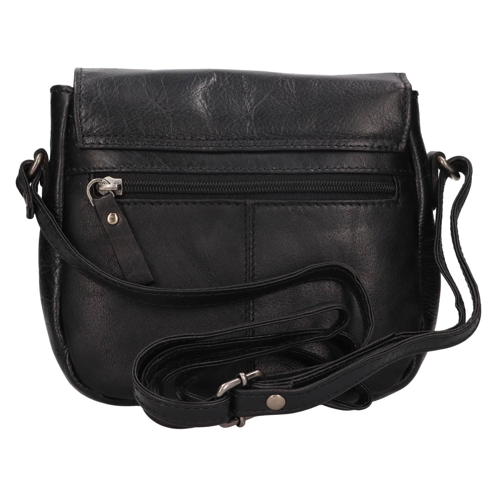 Kožená crossbody kabelka Greenwood Petra, černá 3