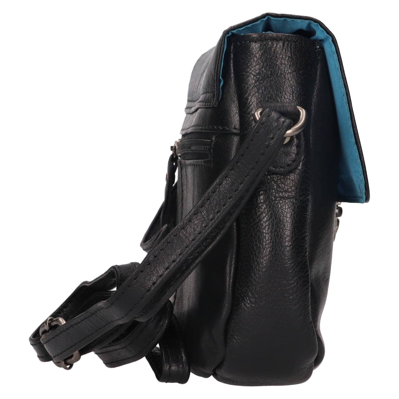 Kožená crossbody kabelka Greenwood Petra, černá 4