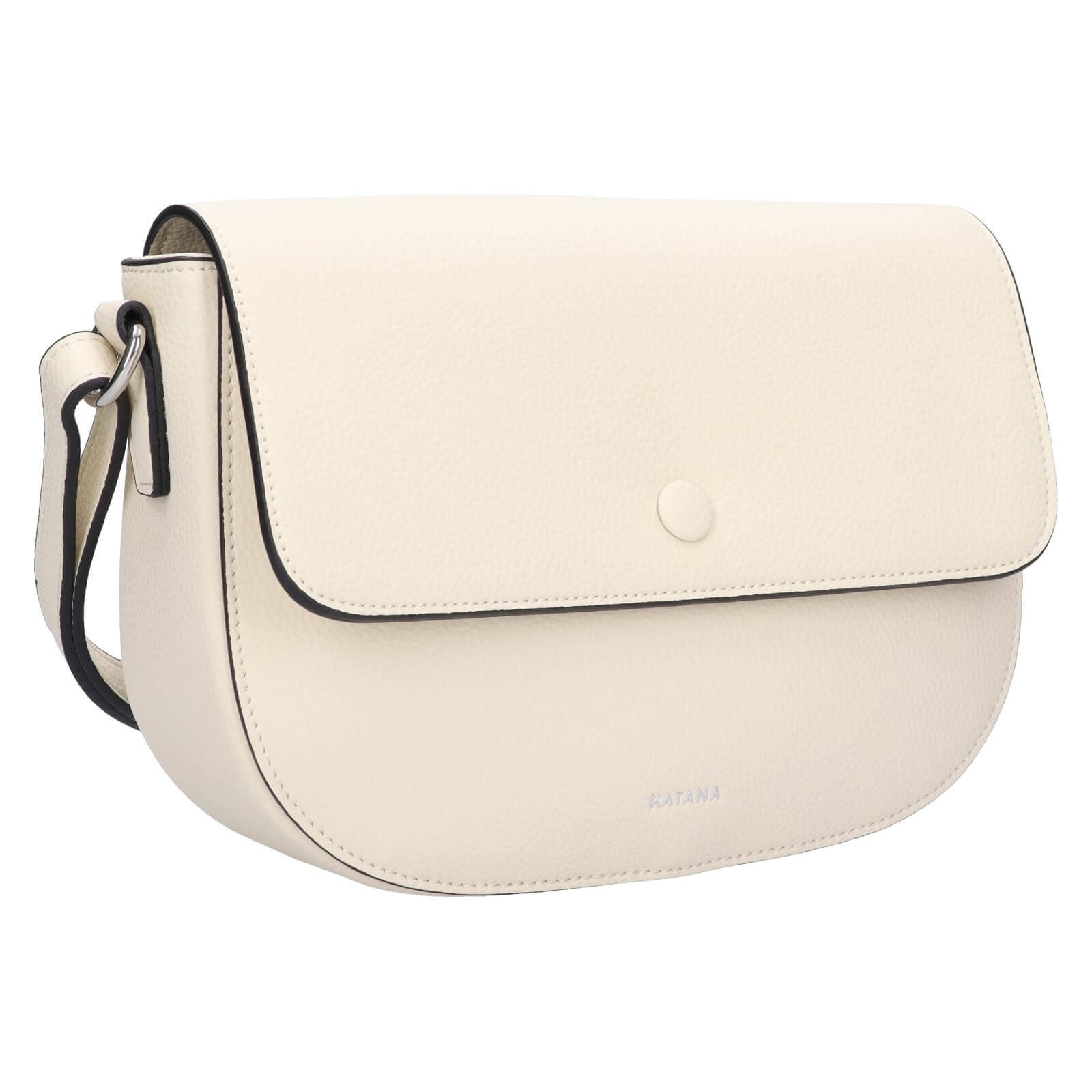 Kožená crossbody kabelka Katana Amálie, béžová 2