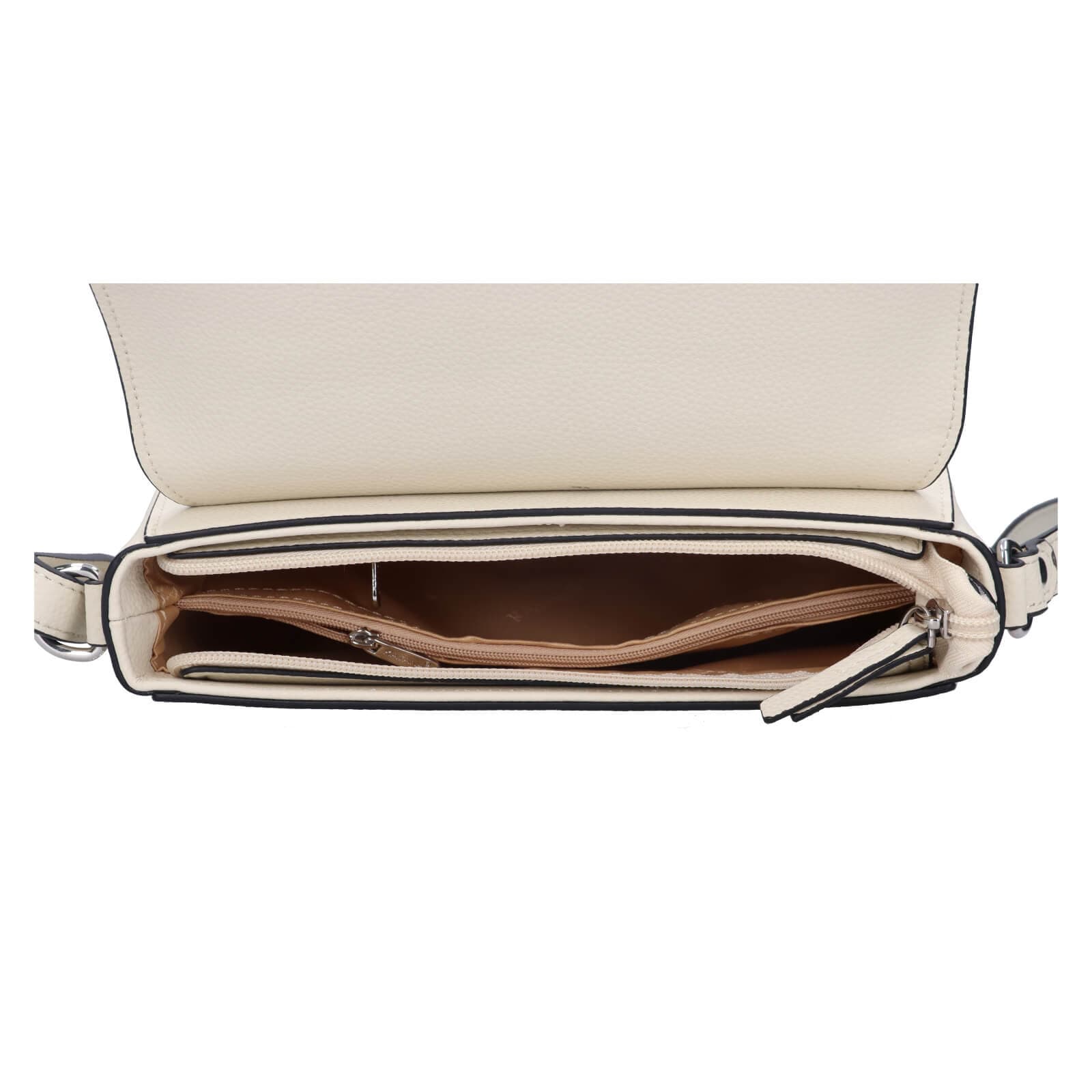 Kožená crossbody kabelka Katana Amálie, béžová 5