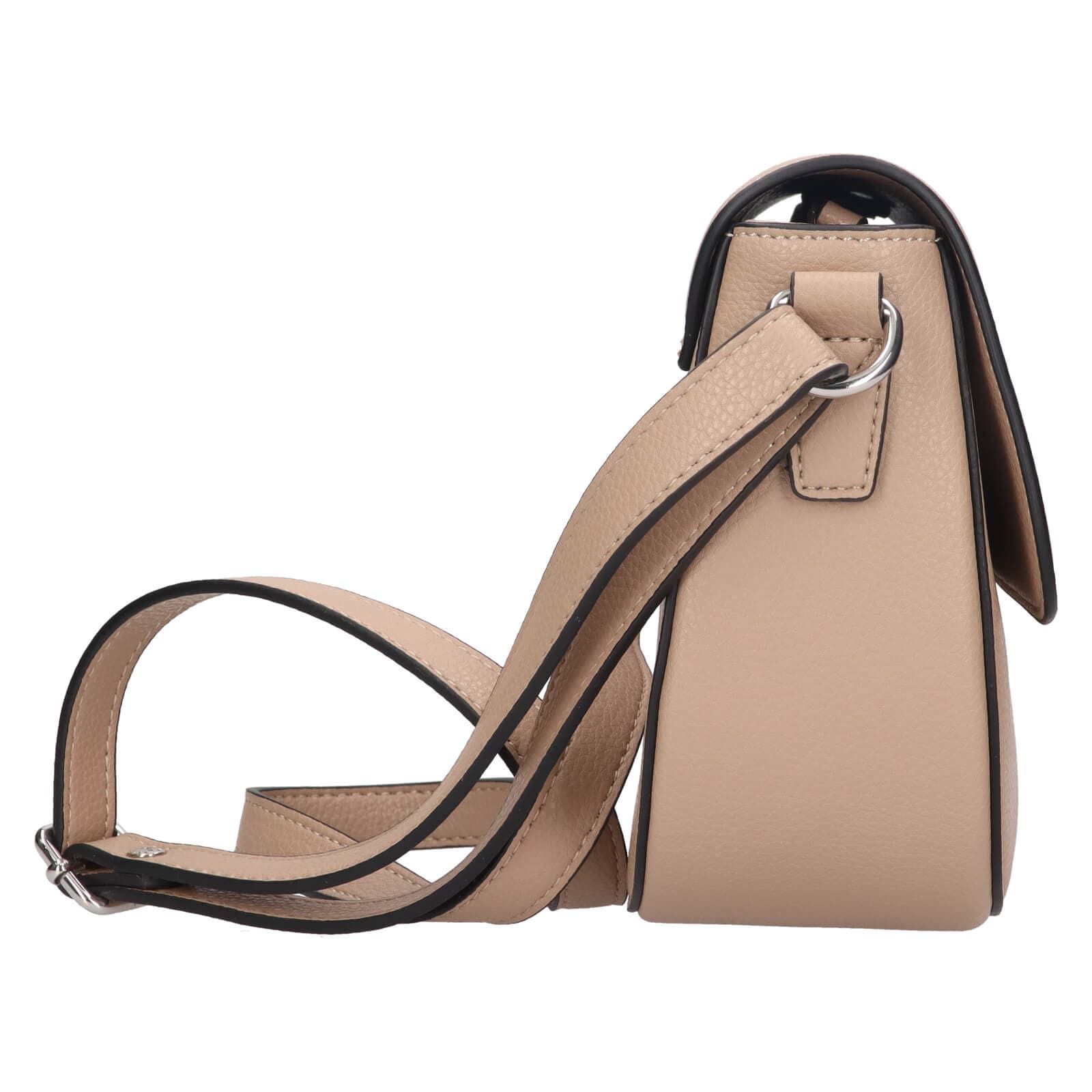 Kožená crossbody kabelka Katana Amálie, béžová 4