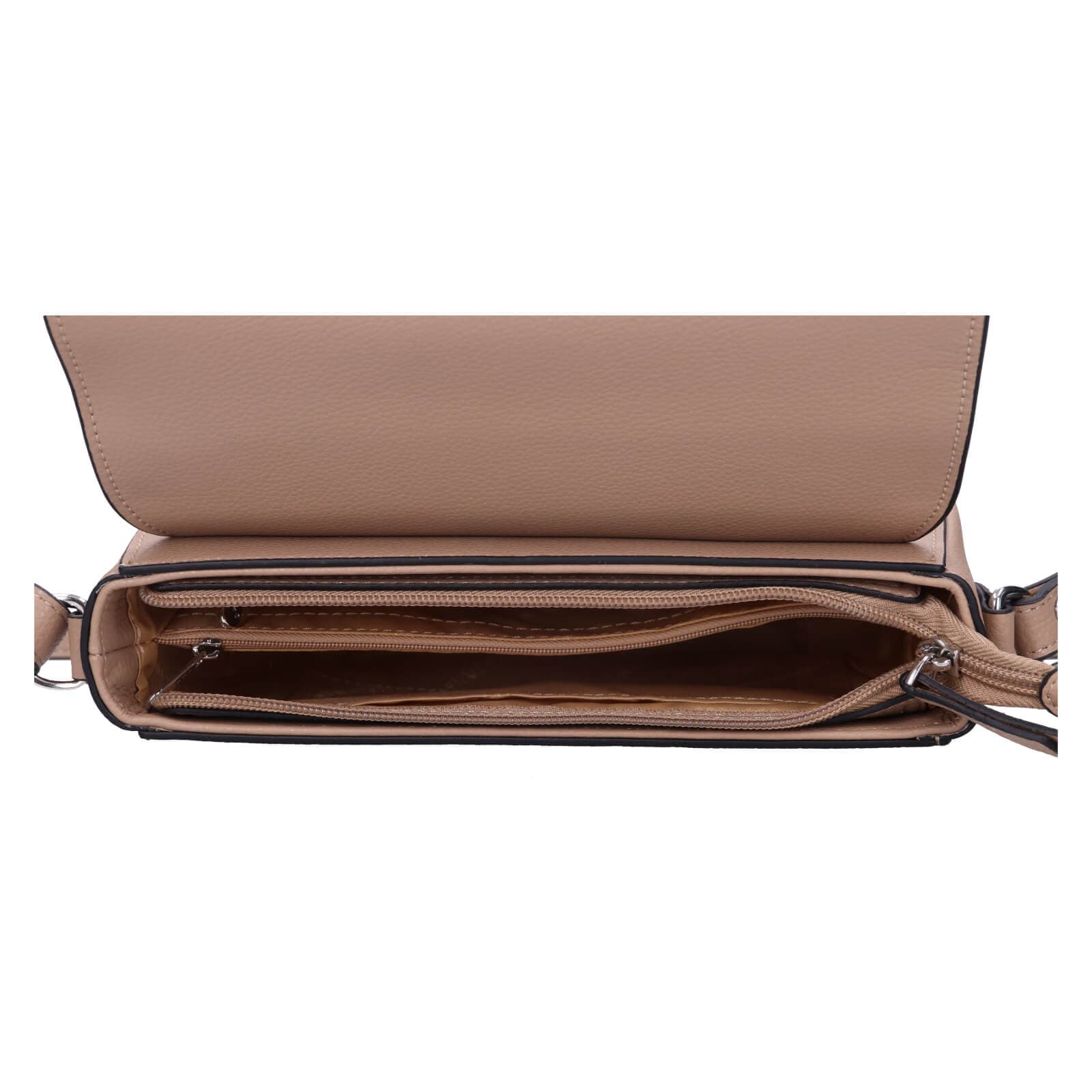 Kožená crossbody kabelka Katana Amálie, béžová 5