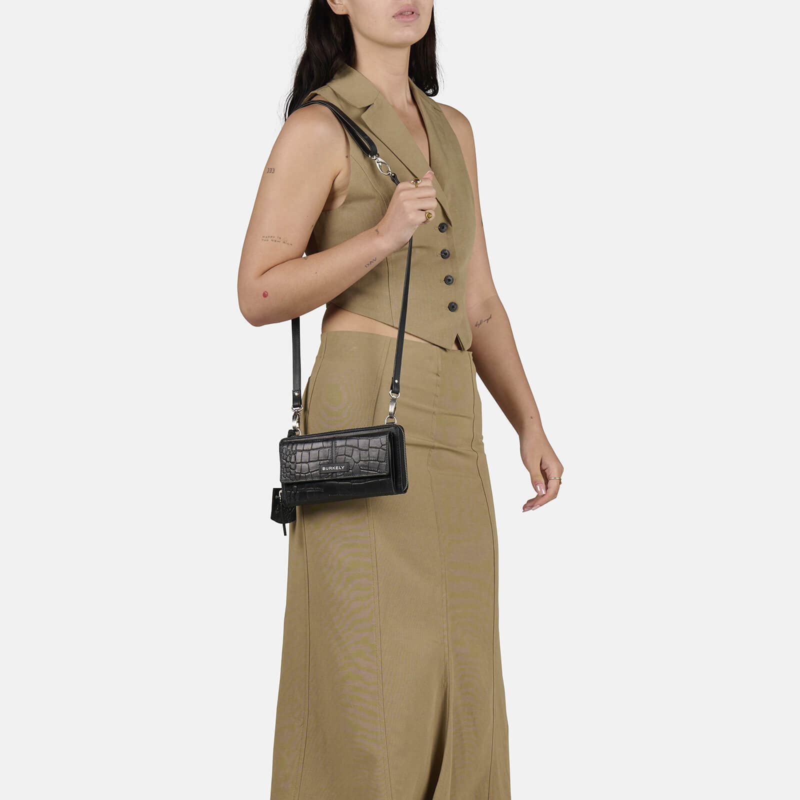 Kožená crossbody kabelka s peněženkou Burkely Ziza 6