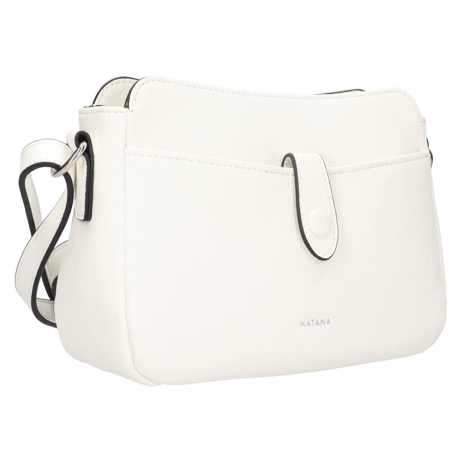 Kožená crossbody kabelka Katana Rezza, bílá 2