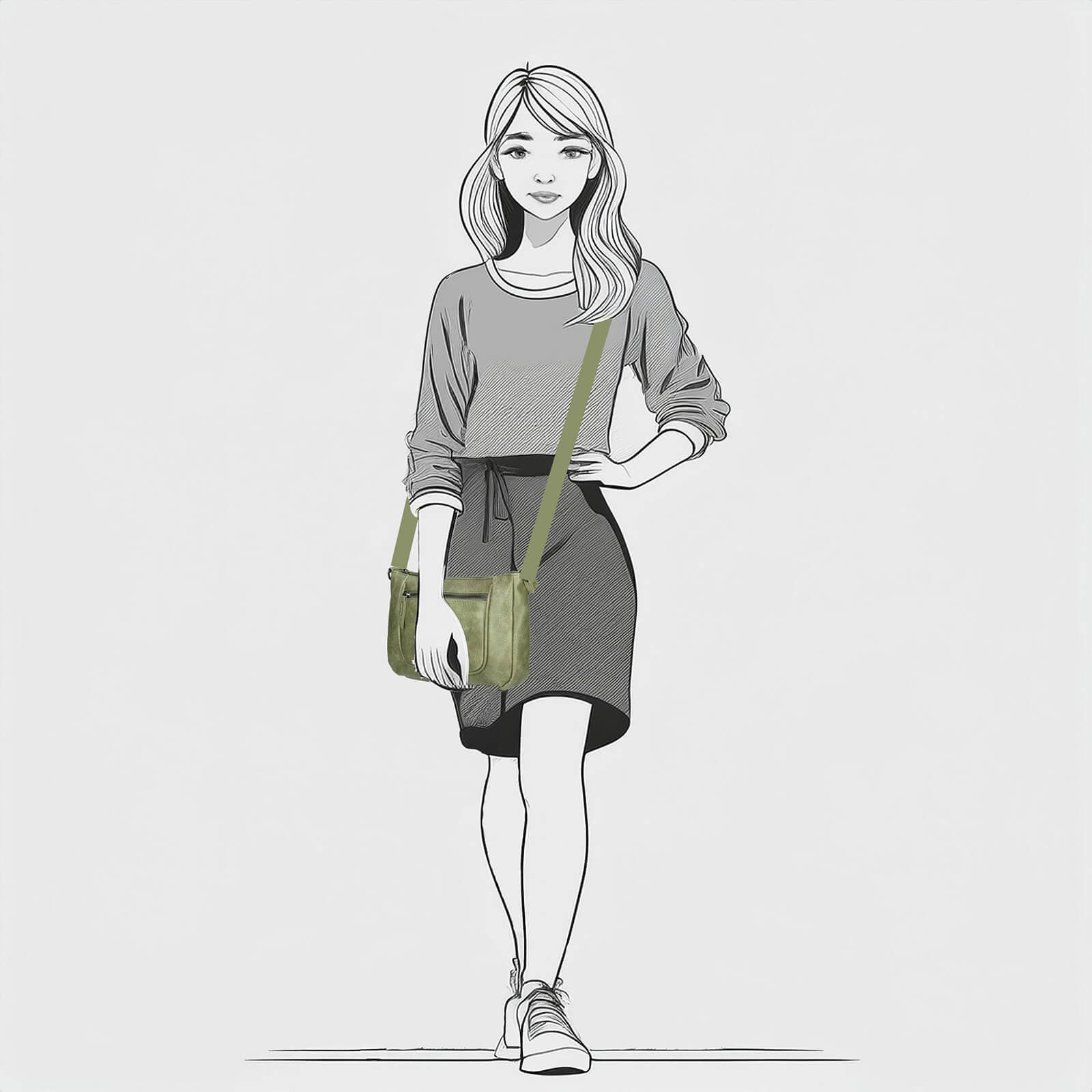Crossbody kabelka Enrico Benetti Emma, zelená 5