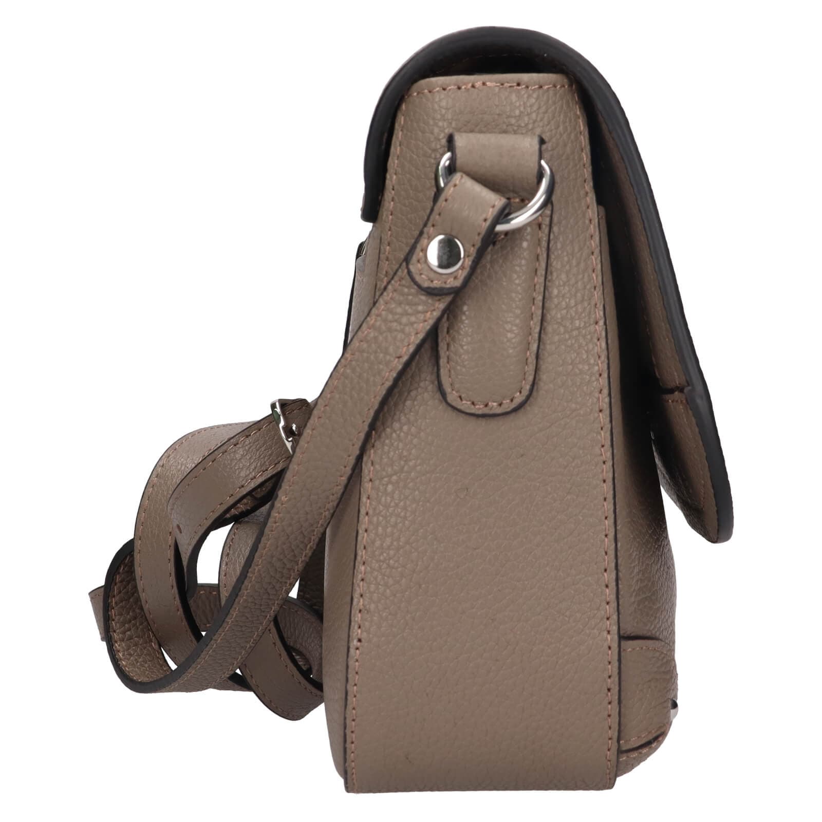 Kožená crossbody kabelka Katana Lucce, šedá 4