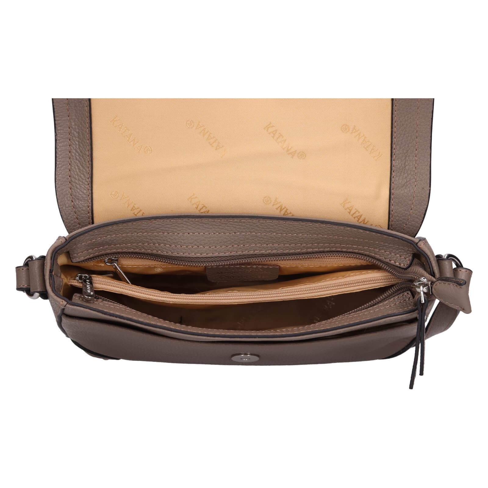 Kožená crossbody kabelka Katana Lucce, šedá 6