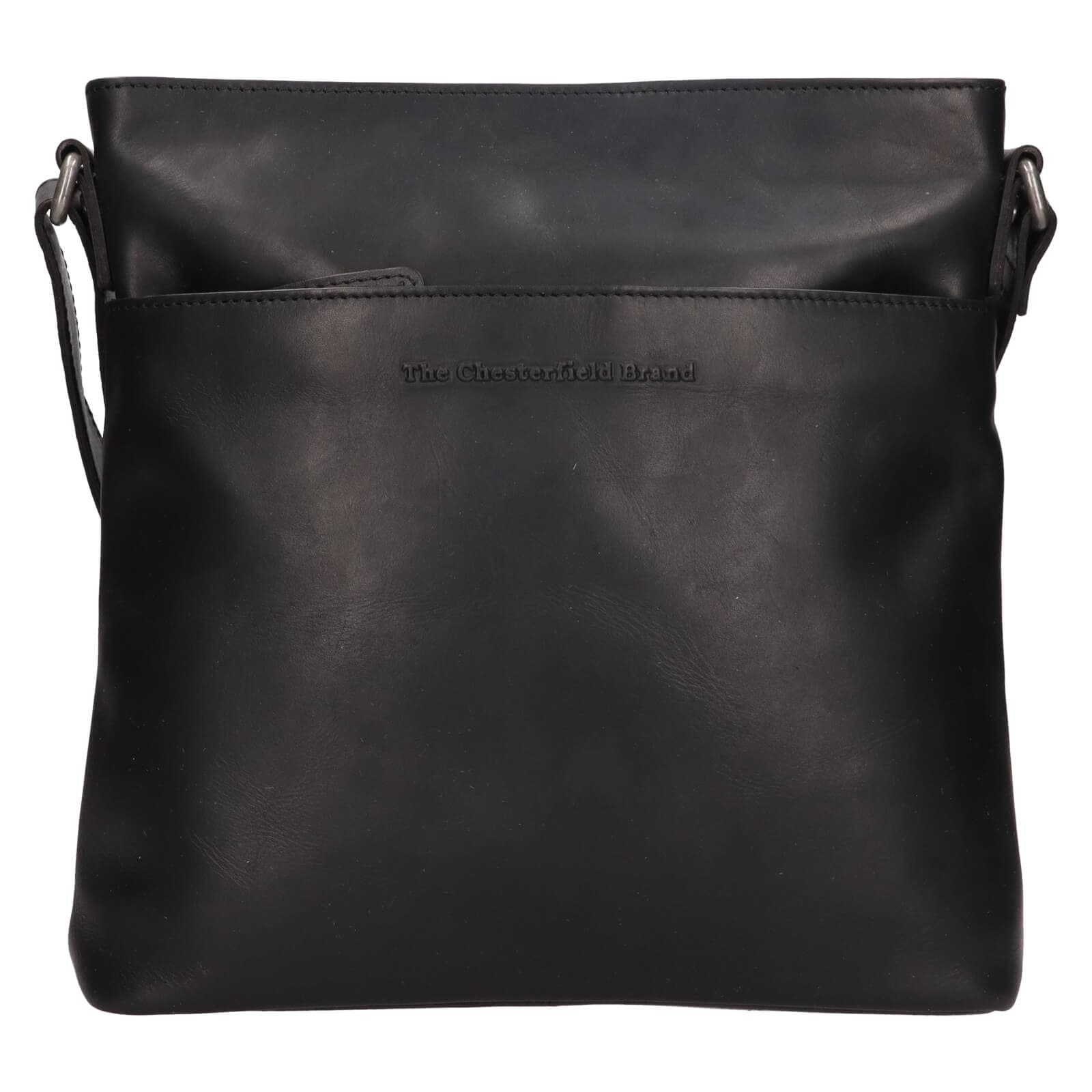 Kožená kabelka The Chesterfield Brand Luntona, černá