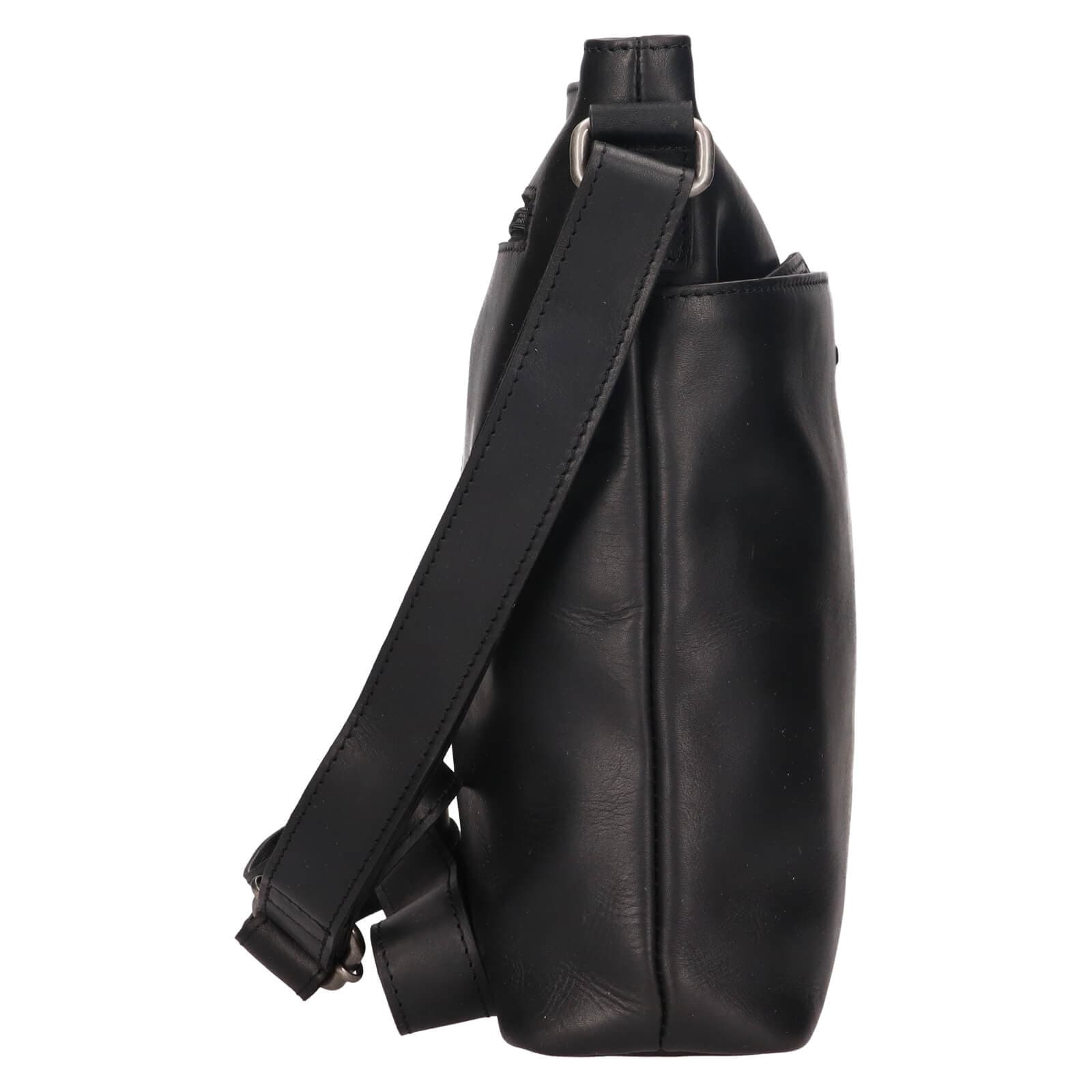 Kožená kabelka The Chesterfield Brand Luntona, černá 4