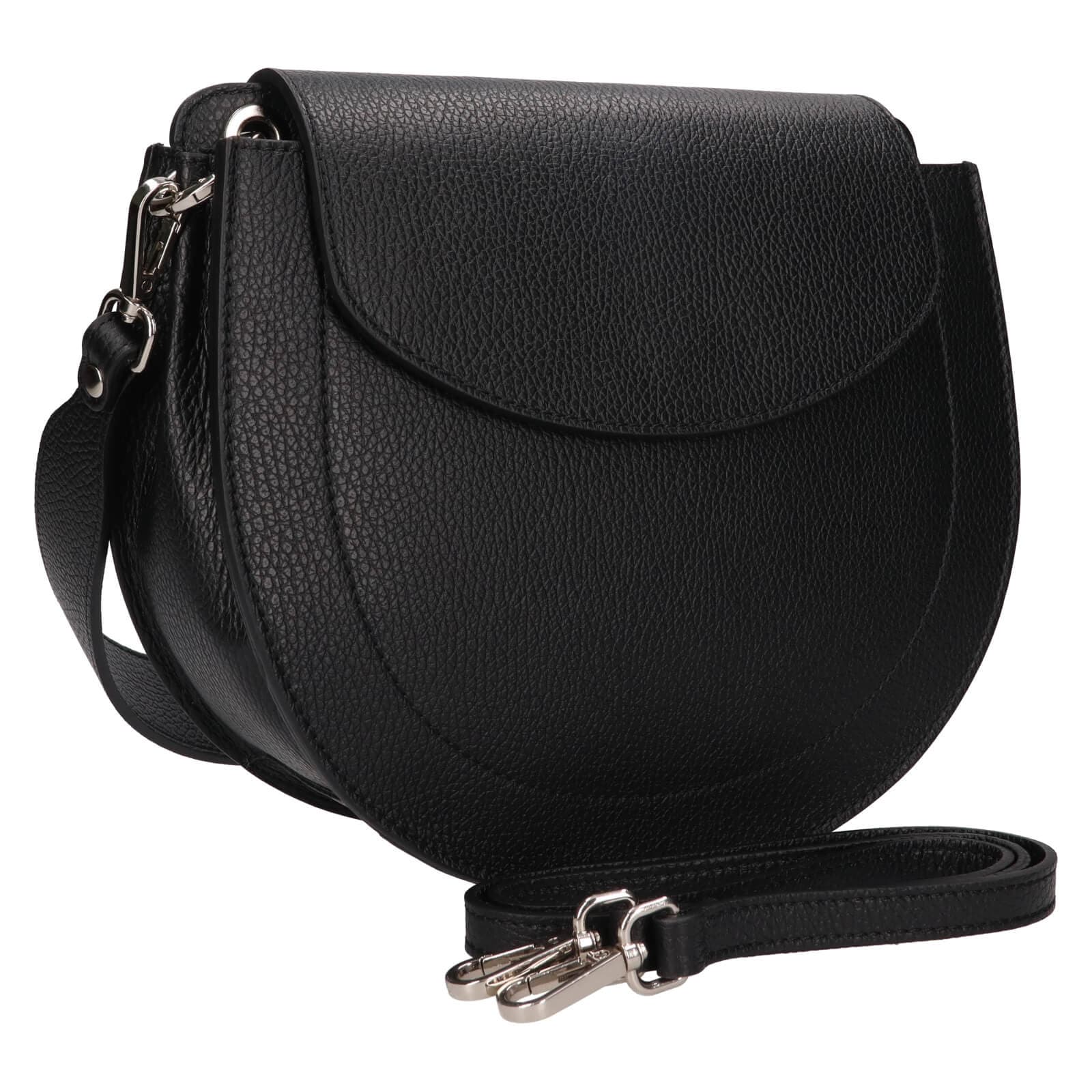 Kožená crossbody kabelka Italia Locita, černá 3
