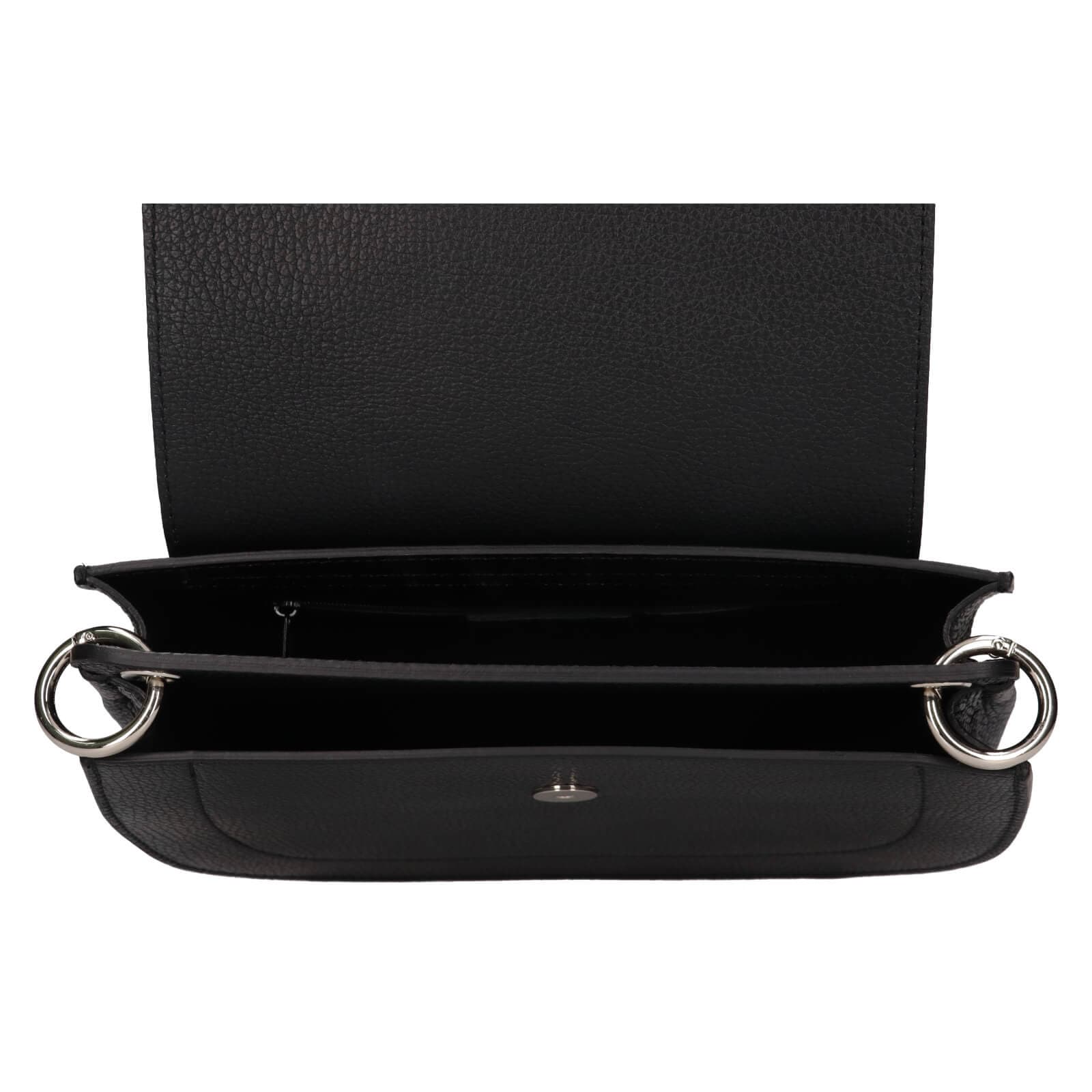 Kožená crossbody kabelka Italia Locita, černá 6