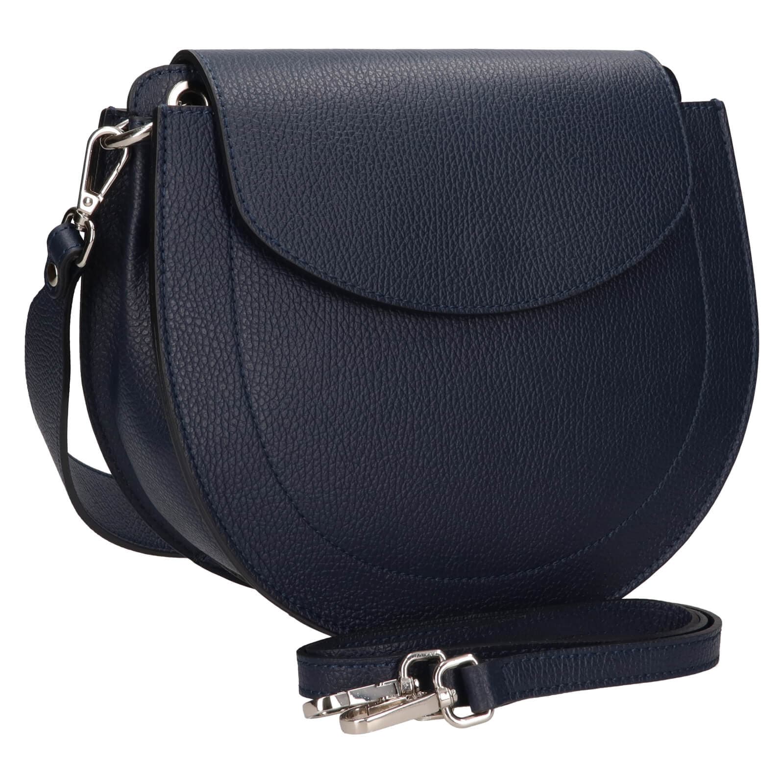 Kožená crossbody kabelka Italia Locita, modrá 3