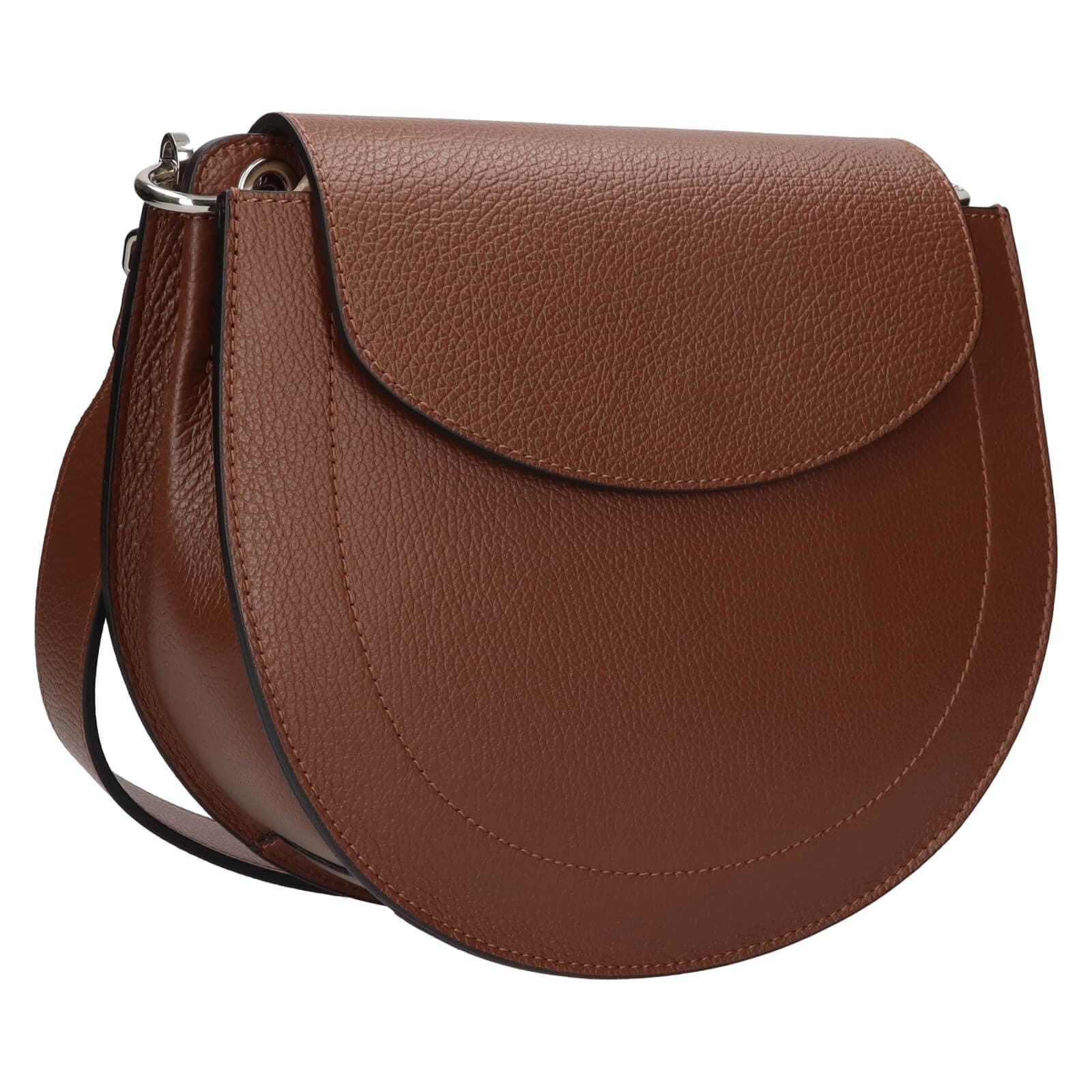 Kožená crossbody kabelka Italia Locita, hnědá 2