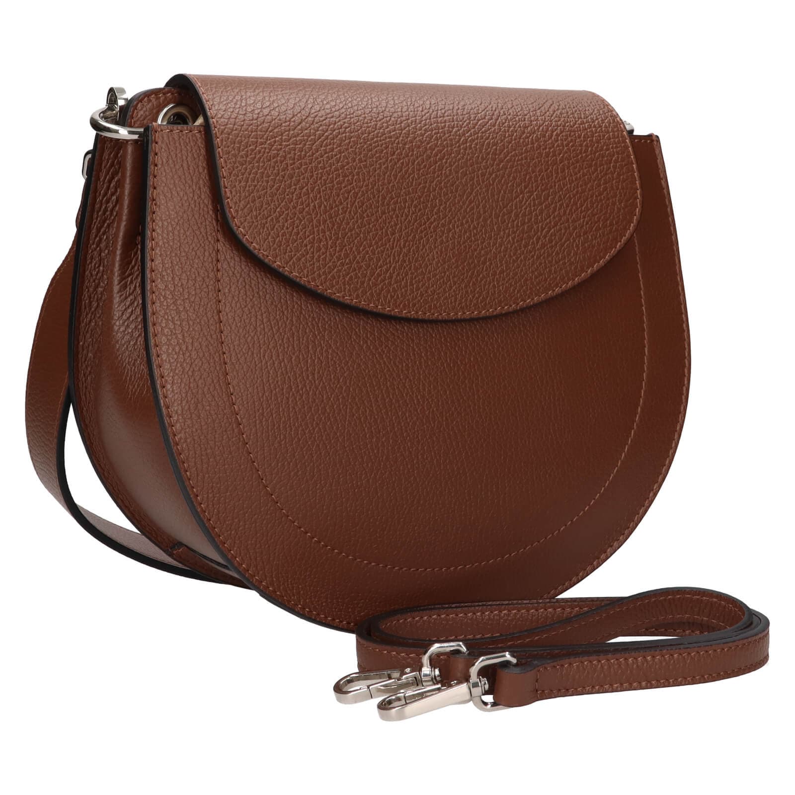 Kožená crossbody kabelka Italia Locita, hnědá 3