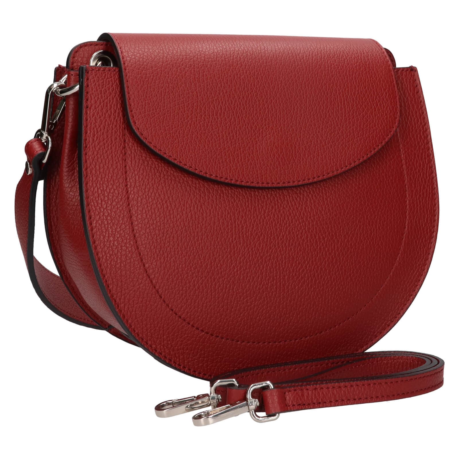 Kožená crossbody kabelka Italia Locita, červená 3