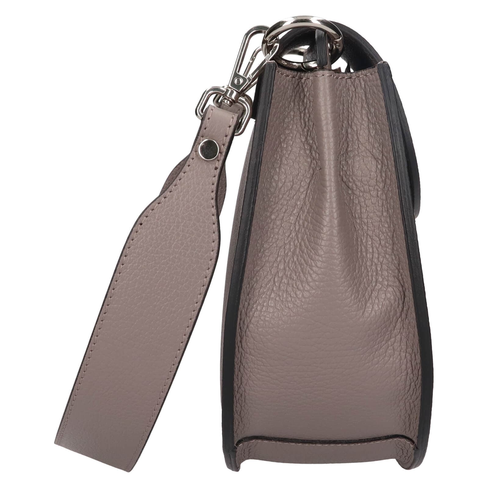 Kožená crossbody kabelka Italia Locita, šedá 5