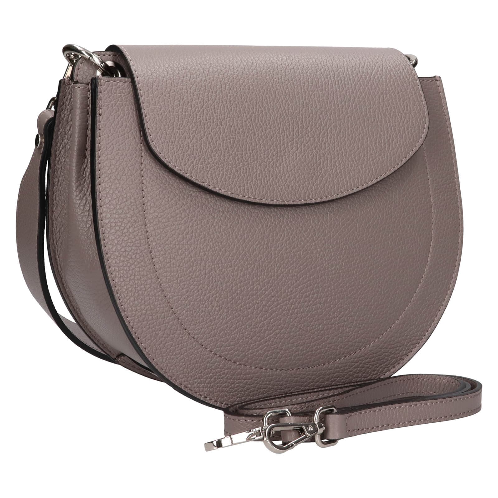 Kožená crossbody kabelka Italia Locita, šedá 3