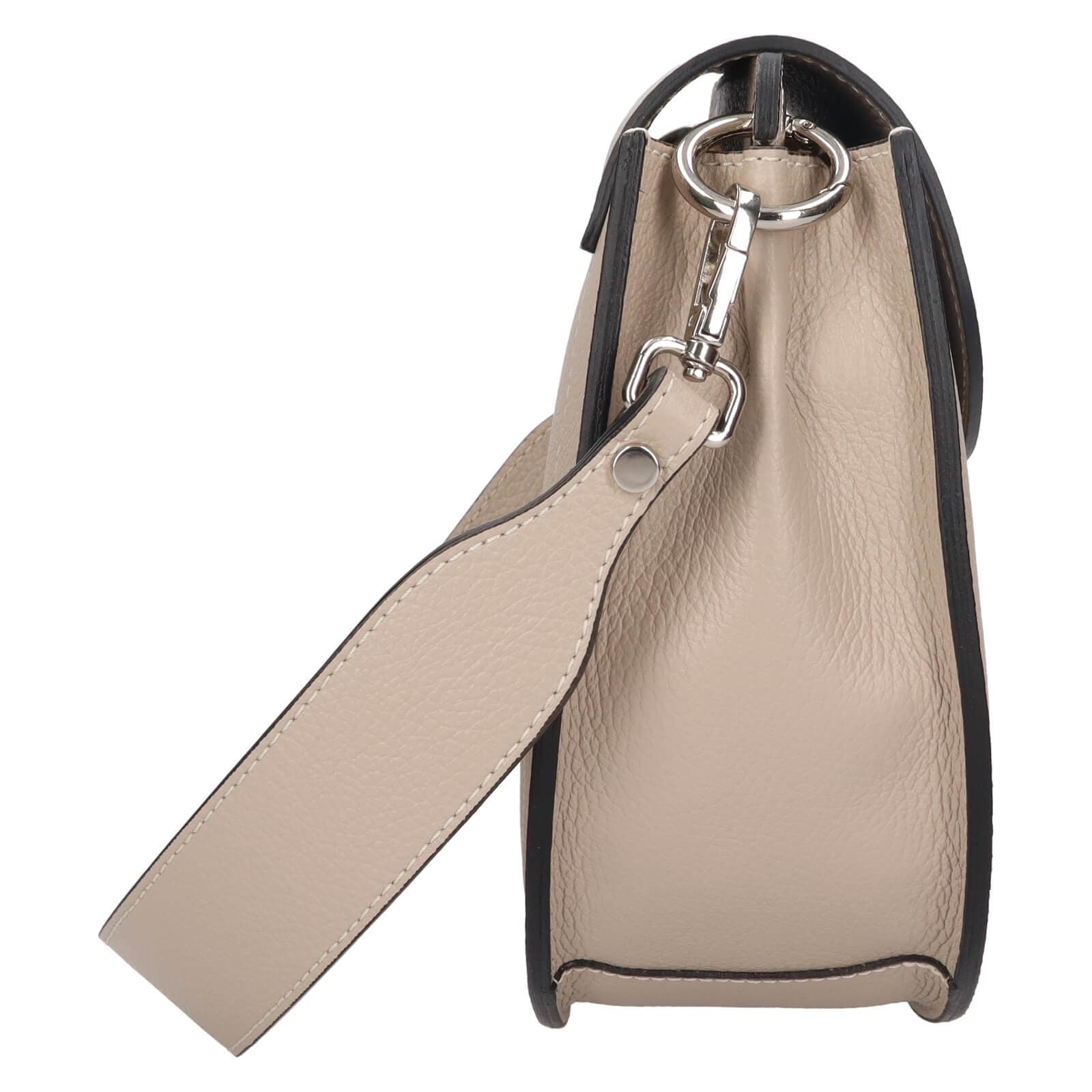 Kožená crossbody kabelka Italia Locita, šedá 5
