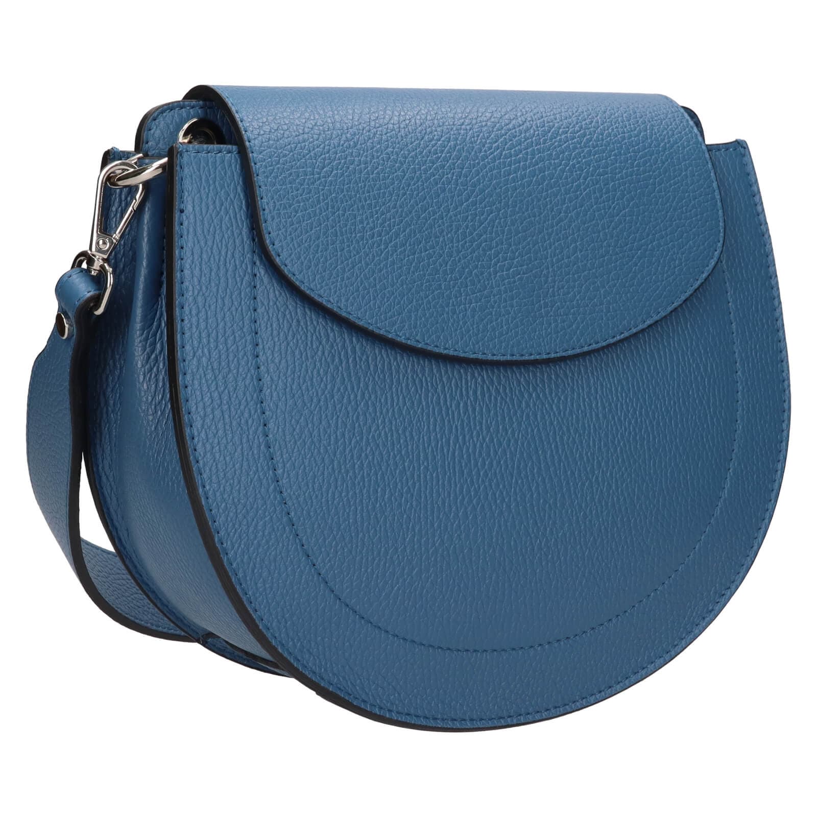 Kožená crossbody kabelka Italia Locita, modrá 2