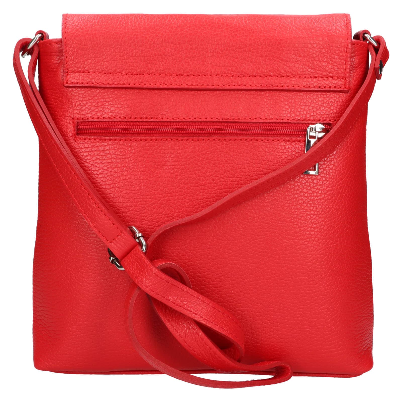 Kožená crossbody kabelka Italia Linda, červená 3
