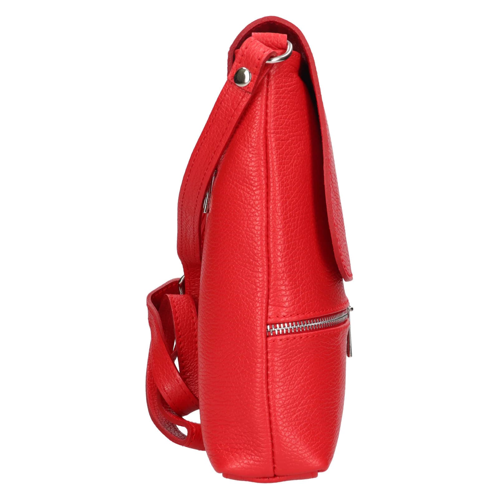Kožená crossbody kabelka Italia Linda, červená 4