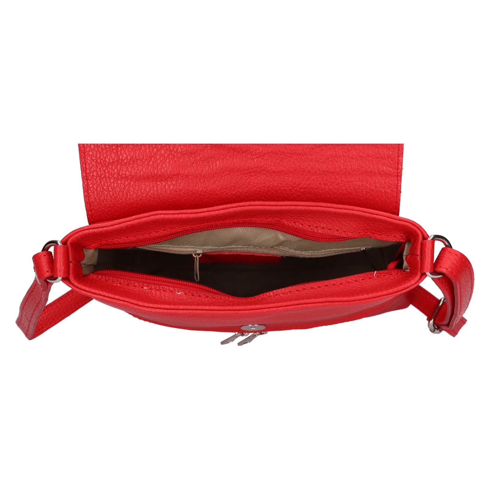 Kožená crossbody kabelka Italia Linda, červená 5